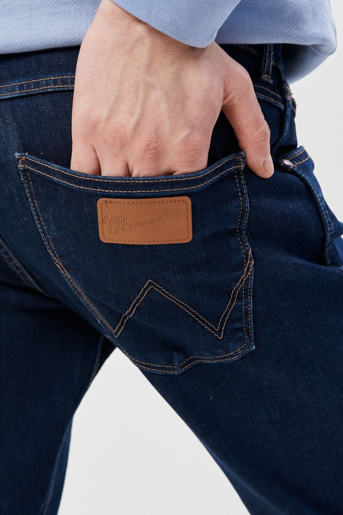 شلوار جین سبز مردانه انعطاف پذیر کمر باریک Wrangler