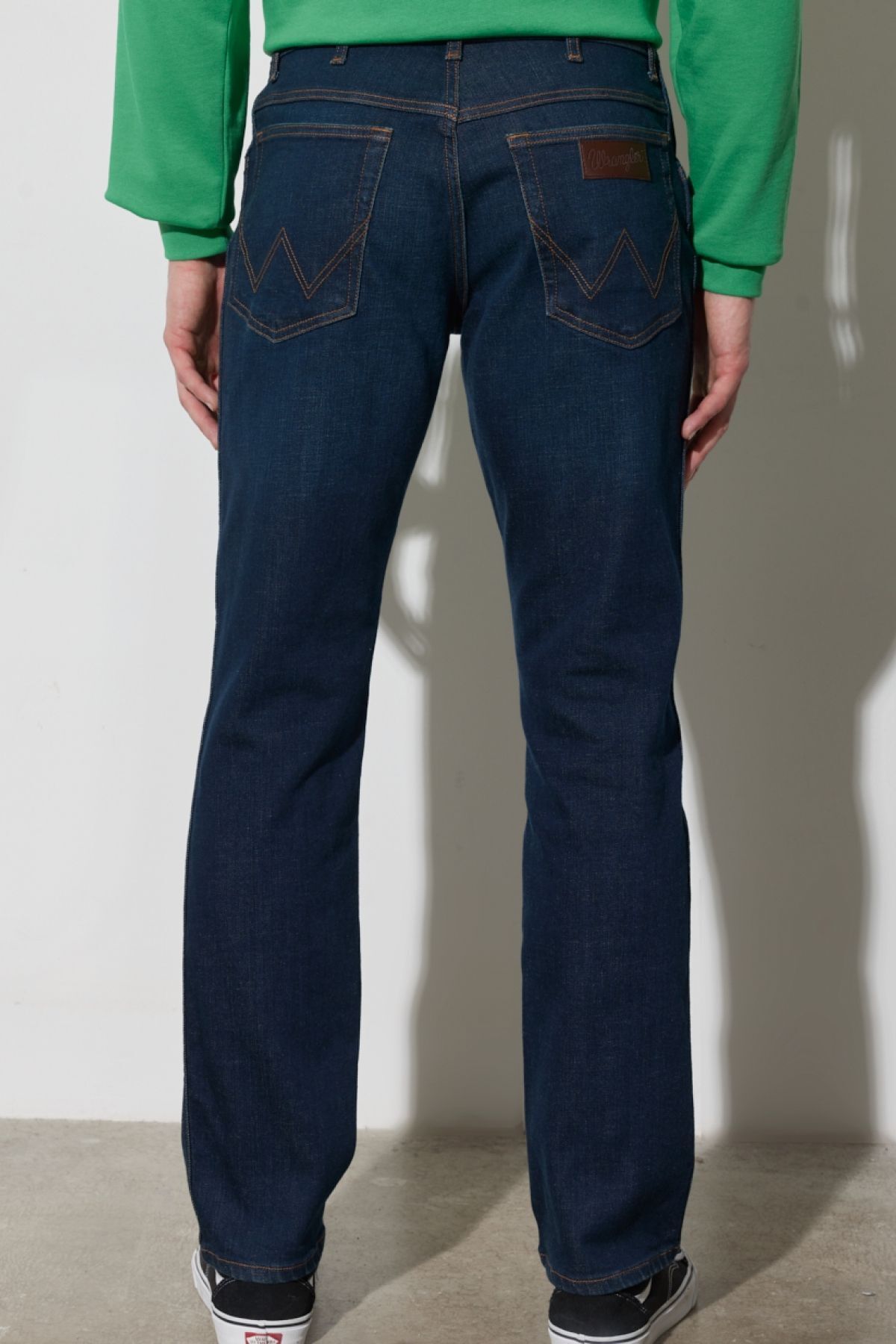 شلوار جین آبی مردانه تگزاس باریک و انعطاف پذیر کمر معمولی Wrangler
