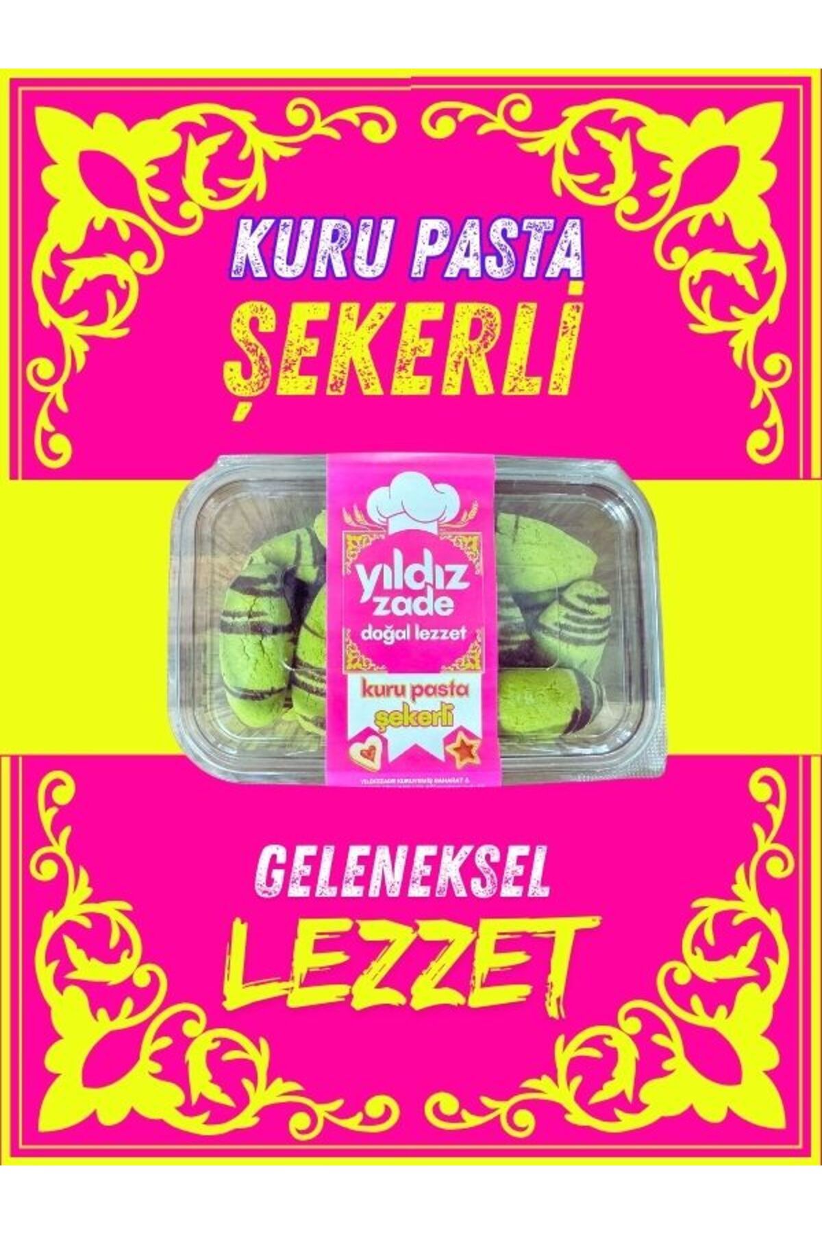 yıldızzade Kuru Pasta 300 Gr Şekerli Çikolata Soslu