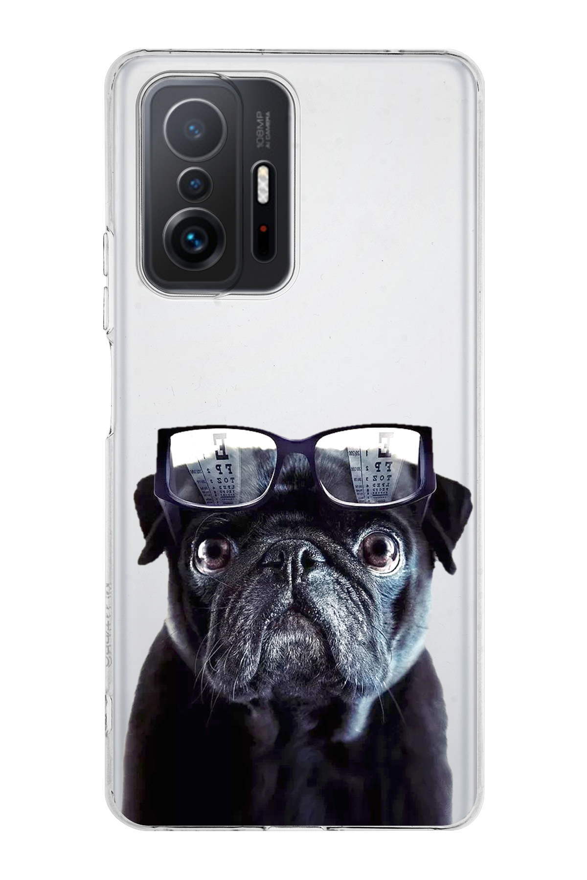 Xiaomi Mi 11T Pro ile Uyumlu Köpek 3 Kamera Korumalı Şeffaf Kılıf