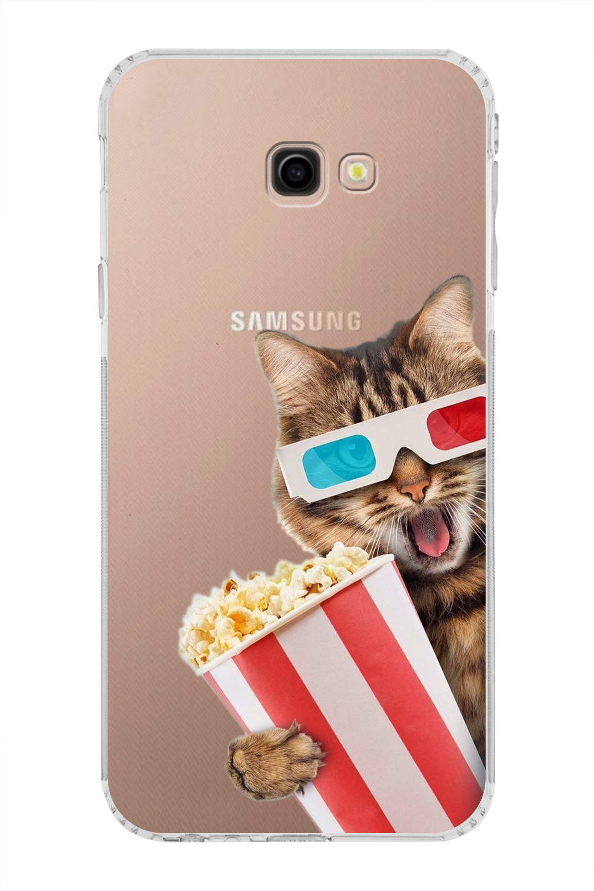 Samsung Galaxy J4+ Plus ile Uyumlu 1 Kamera Korumalı Şeffaf Kılıf