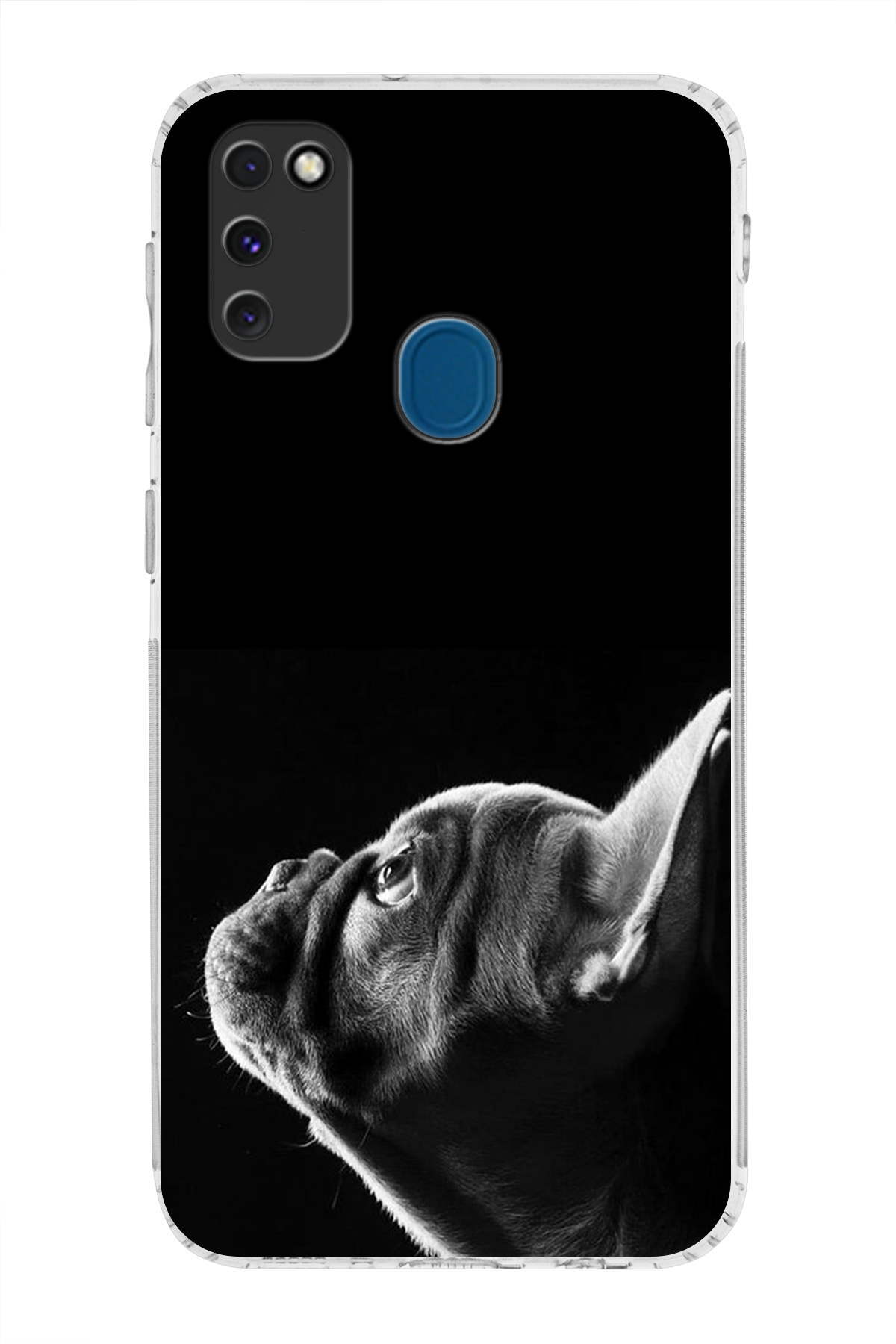 Samsung Galaxy M21 ile Uyumlu Köpek 1 Kamera Korumalı Şeffaf Kılıf