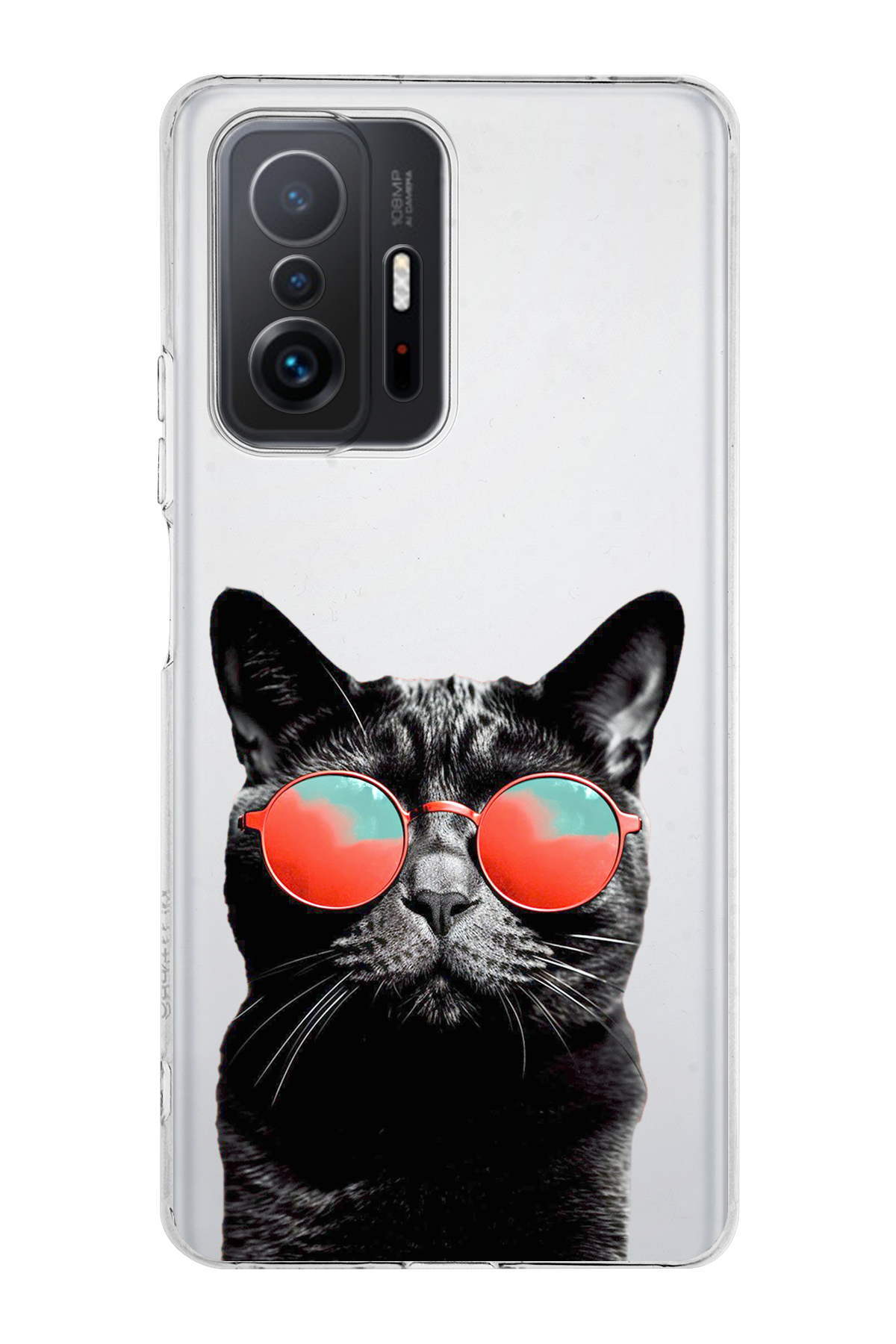 Xiaomi Mi 11T ile Uyumlu Kedi 3 Kamera Korumalı Şeffaf Kılıf
