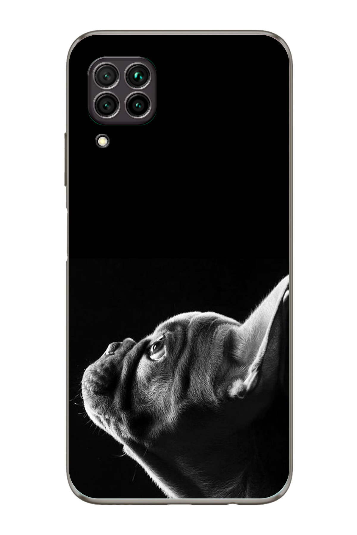 Huawei P40 Lite ile Uyumlu Köpek 1 Kamera Korumalı Şeffaf Kılıf