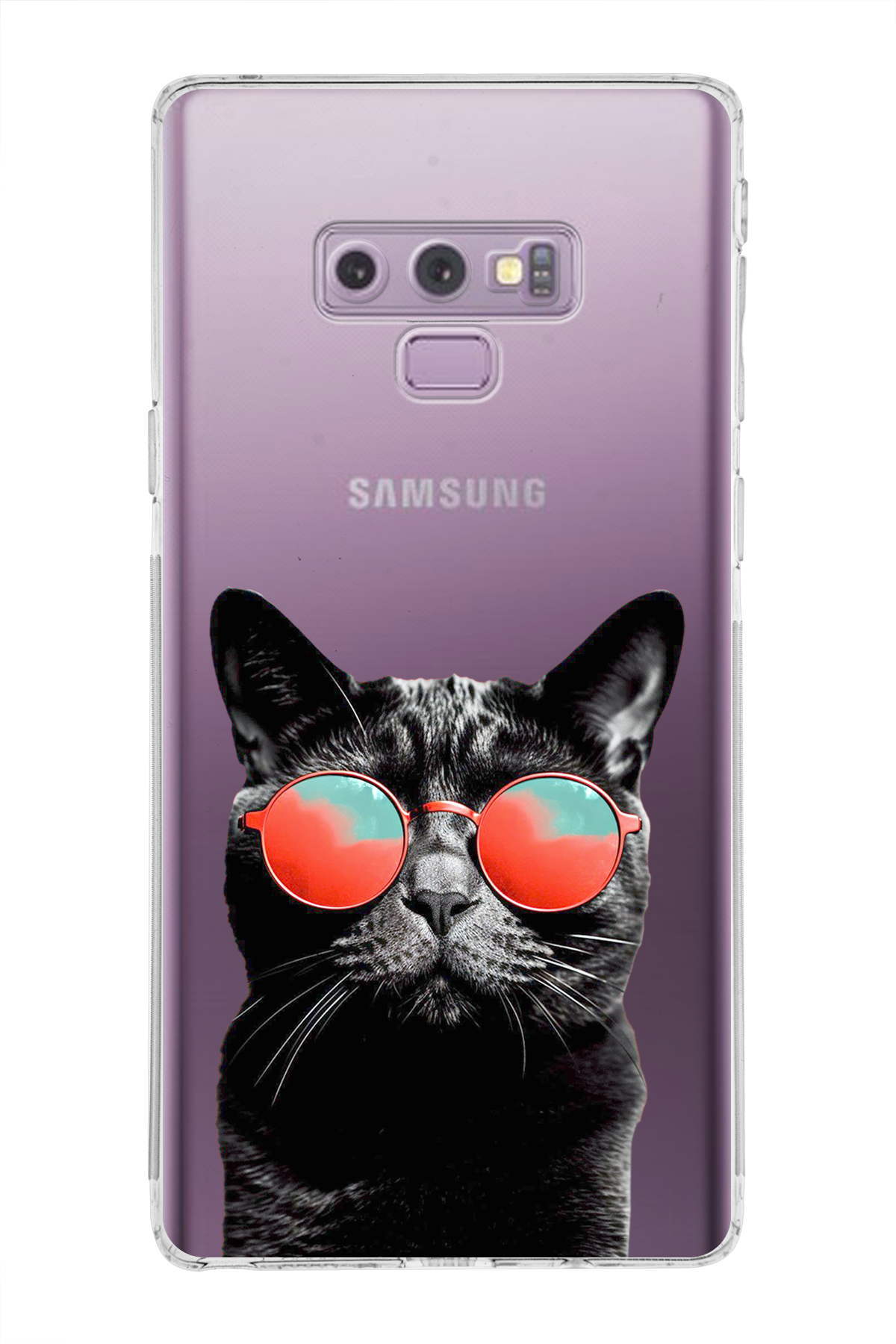 Samsung Galaxy Note 9 ile Uyumlu Kedi 3 Kamera Korumalı Şeffaf Kılıf