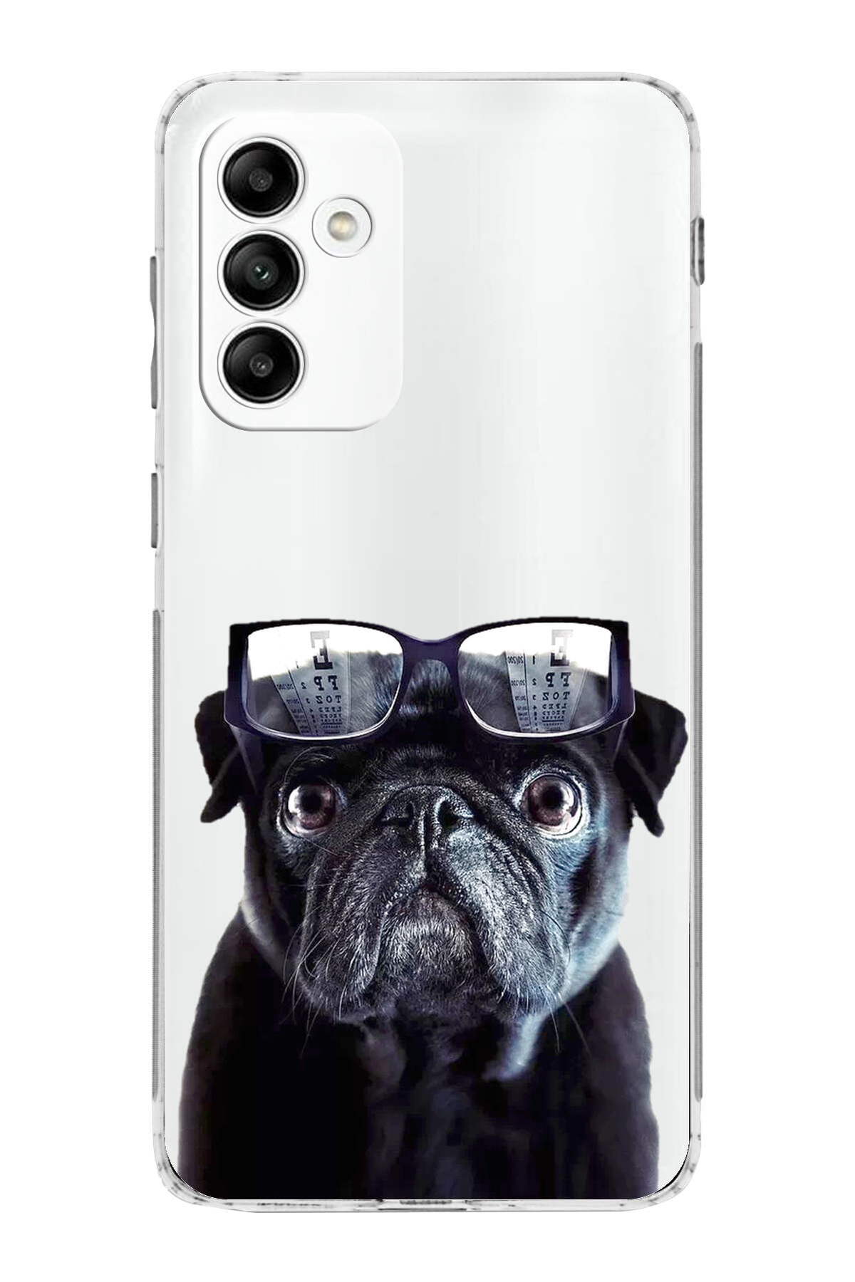 Samsung Galaxy M13 ile Uyumlu Köpek 3 Kamera Korumalı Şeffaf Kılıf