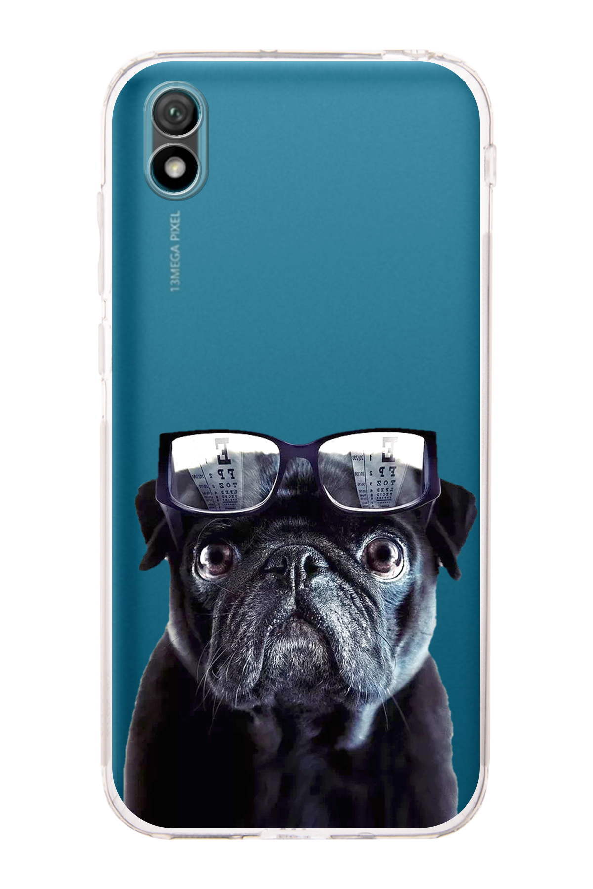 Huawei Y5 2019 ile Uyumlu Köpek 3 Kamera Korumalı Şeffaf Kılıf