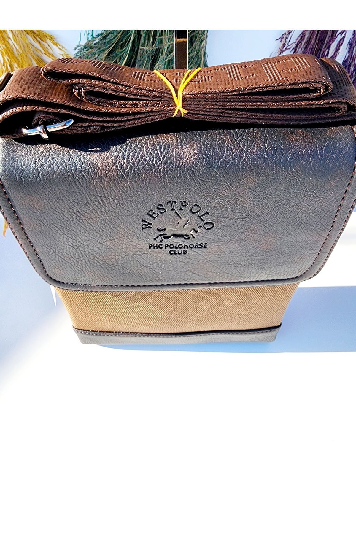 West Polo Çanta  WEST POLO ERKEK A KALİTE 1 . SINIF İŞÇİLİK KANVAS-SUNİ DERİ ( 5 GÖZLÜ ) CROSSBODY ( ÇAPRAZ ) ÇANTA - Görsel 6