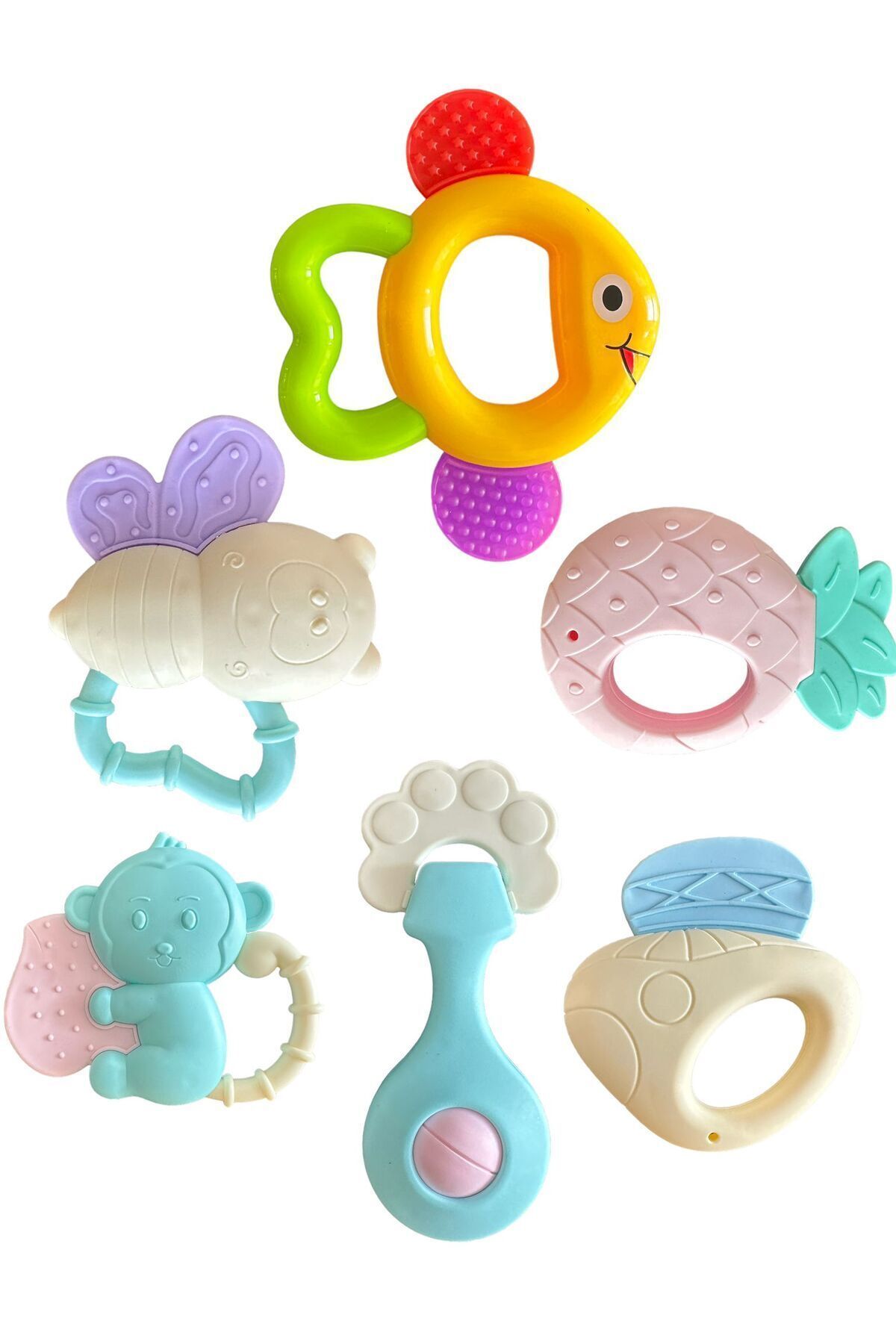TIGOES Unisex Bebek Beyaz Çıngırak Seti fotoğrafı 2 (önizleme)