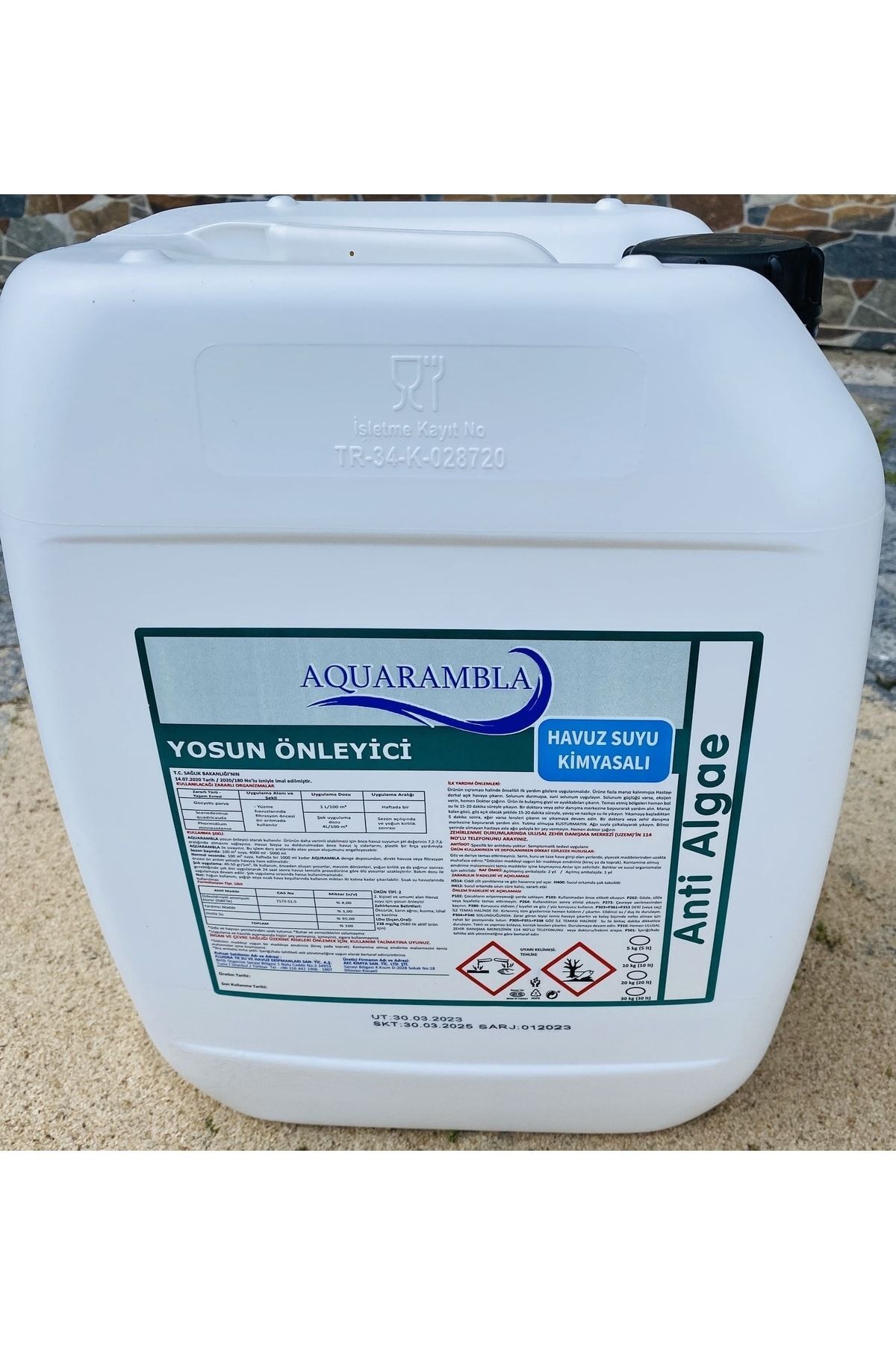 Aquarambla Yosun Önleyici 20 Lt. Konsantre Havuz Kimyasalı