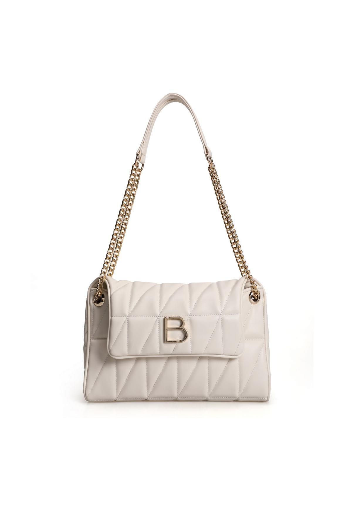 Lucky Bees-Gemusterte Hand- und Schultertasche für Damen mit Kettenriemen 5