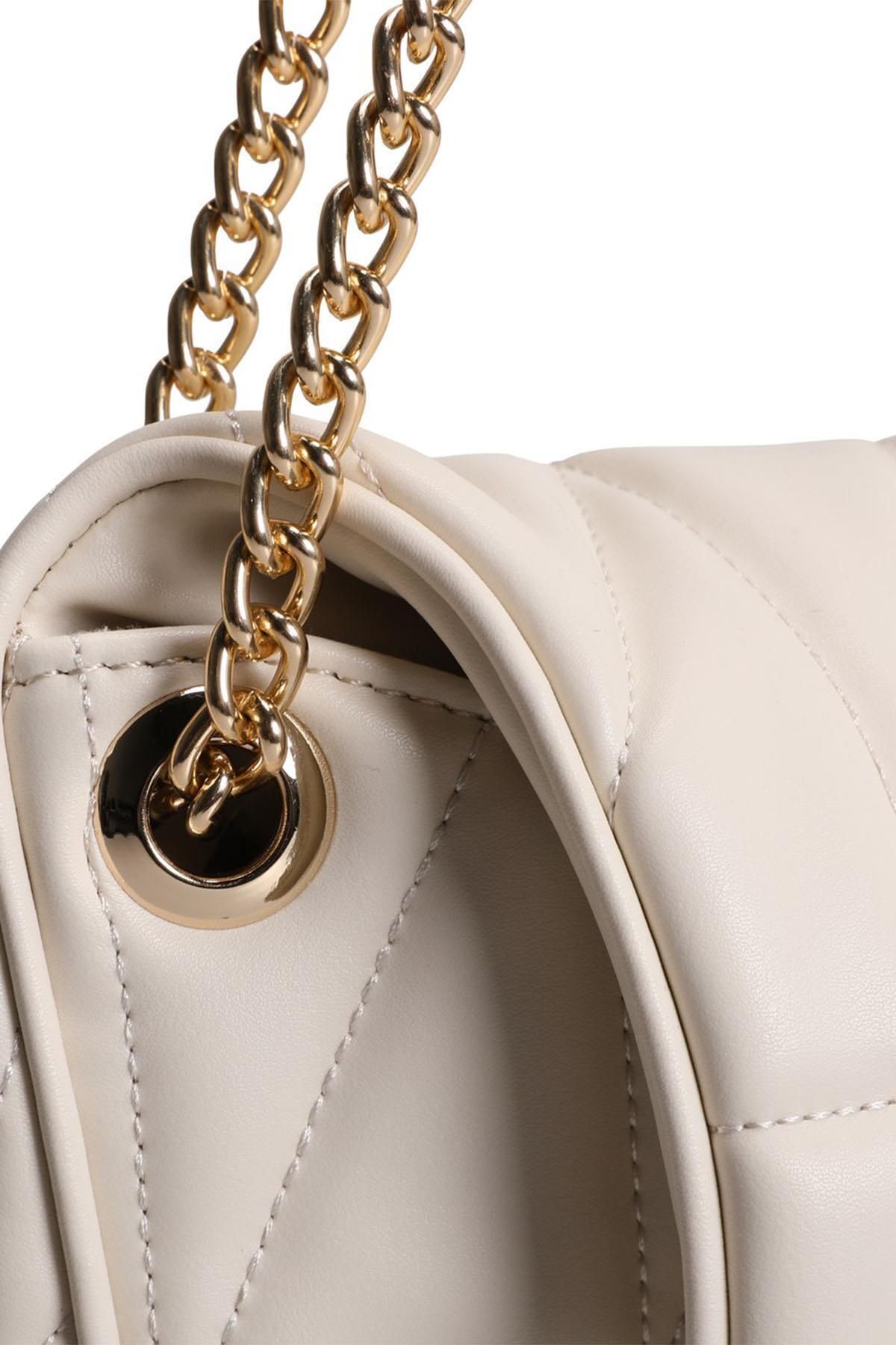 Lucky Bees-Gemusterte Hand- und Schultertasche für Damen mit Kettenriemen 8