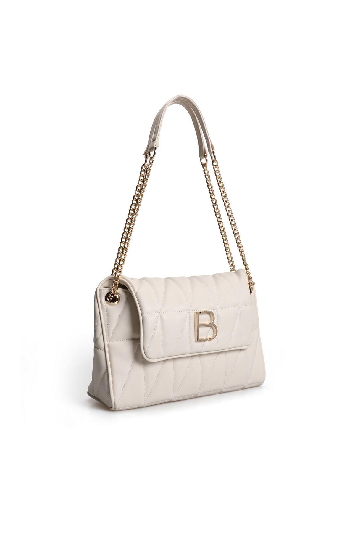 Lucky Bees-Gemusterte Hand- und Schultertasche für Damen mit Kettenriemen 4