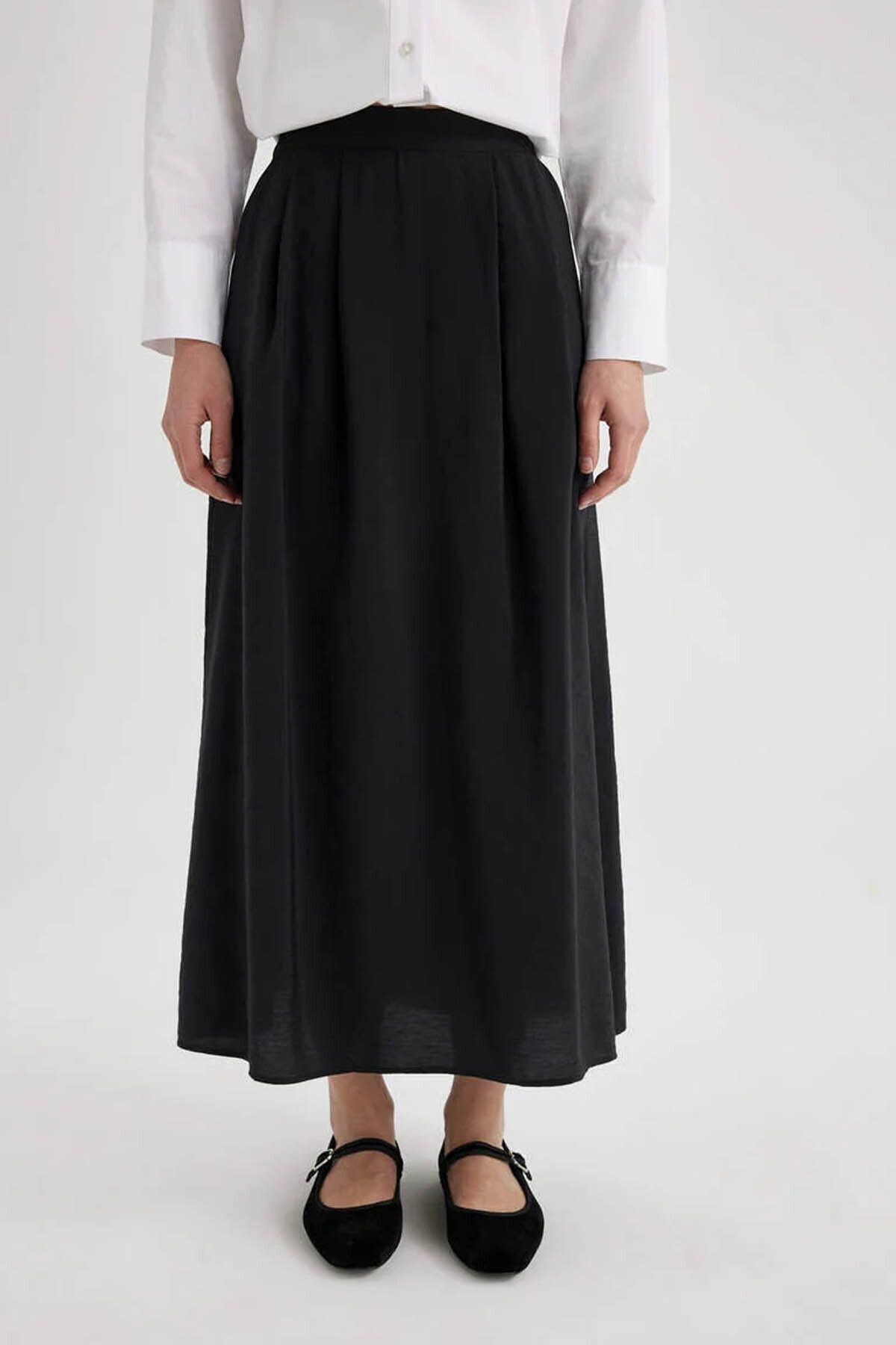 DeFacto-A-line Modal Maxi Skirt C3991AX24SM 4