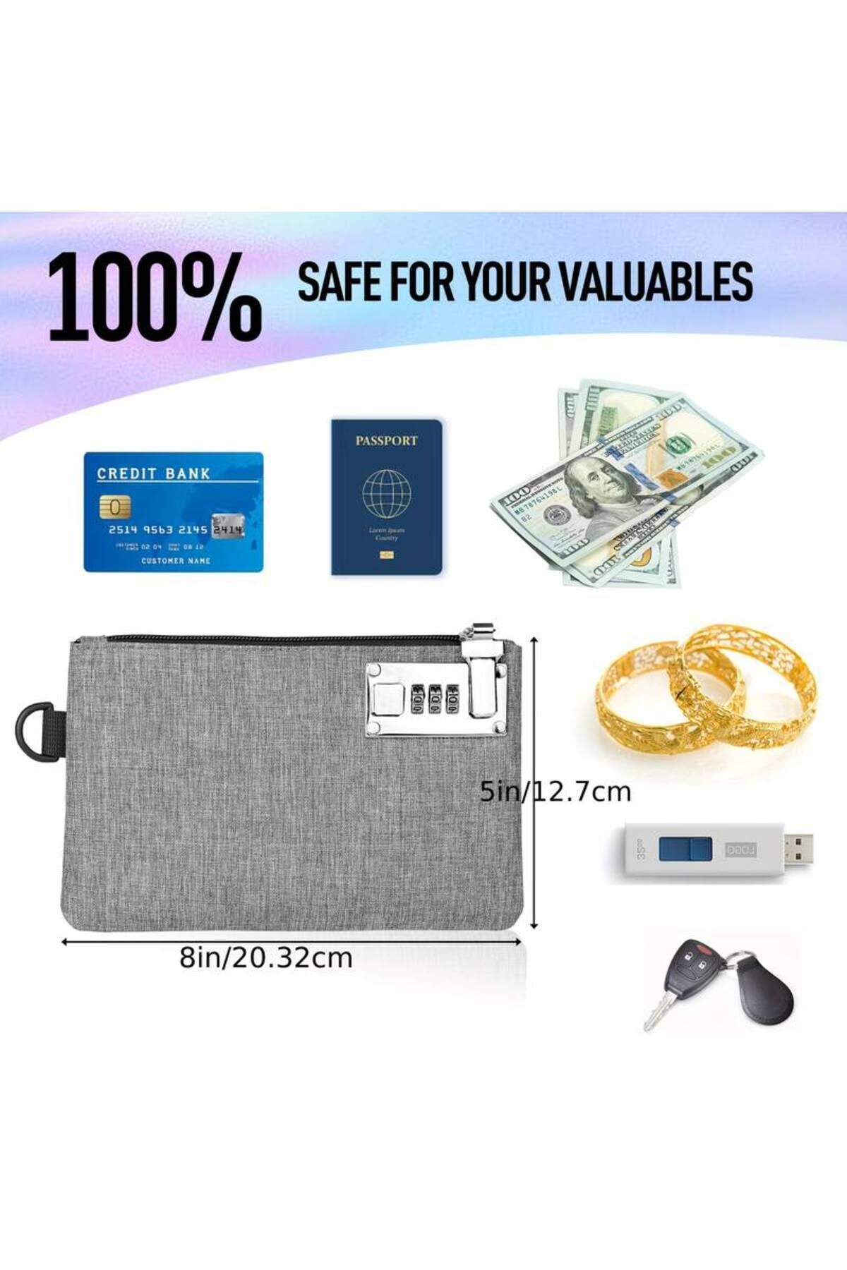 کیف پول مردانه مشکی SYNOPE | Kilitli Para Çantası, اورجینال - تصویر 4