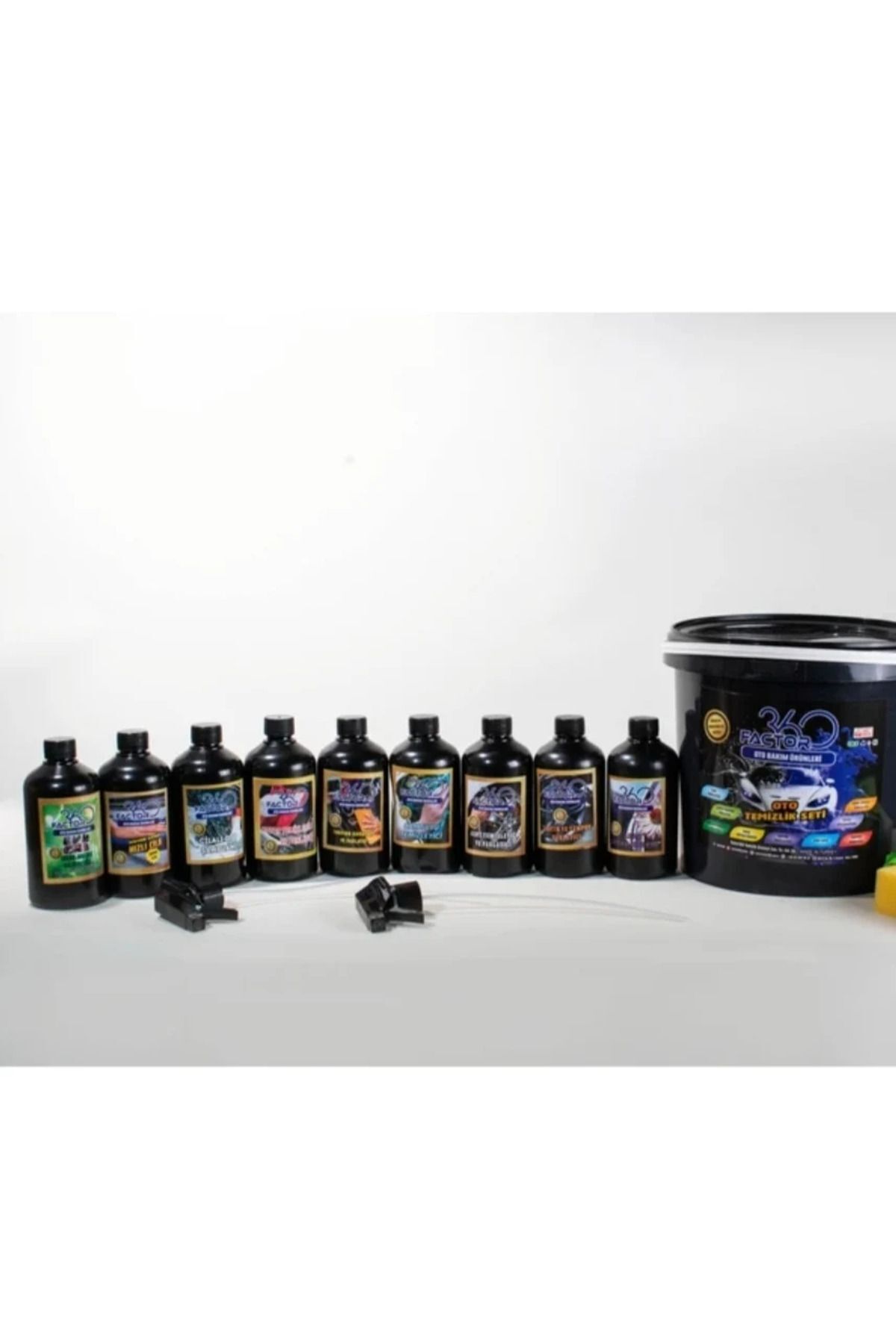 FACTOR 360 ARAÇ TEMİZLİK SETİ 14 PARÇA SET KOVA