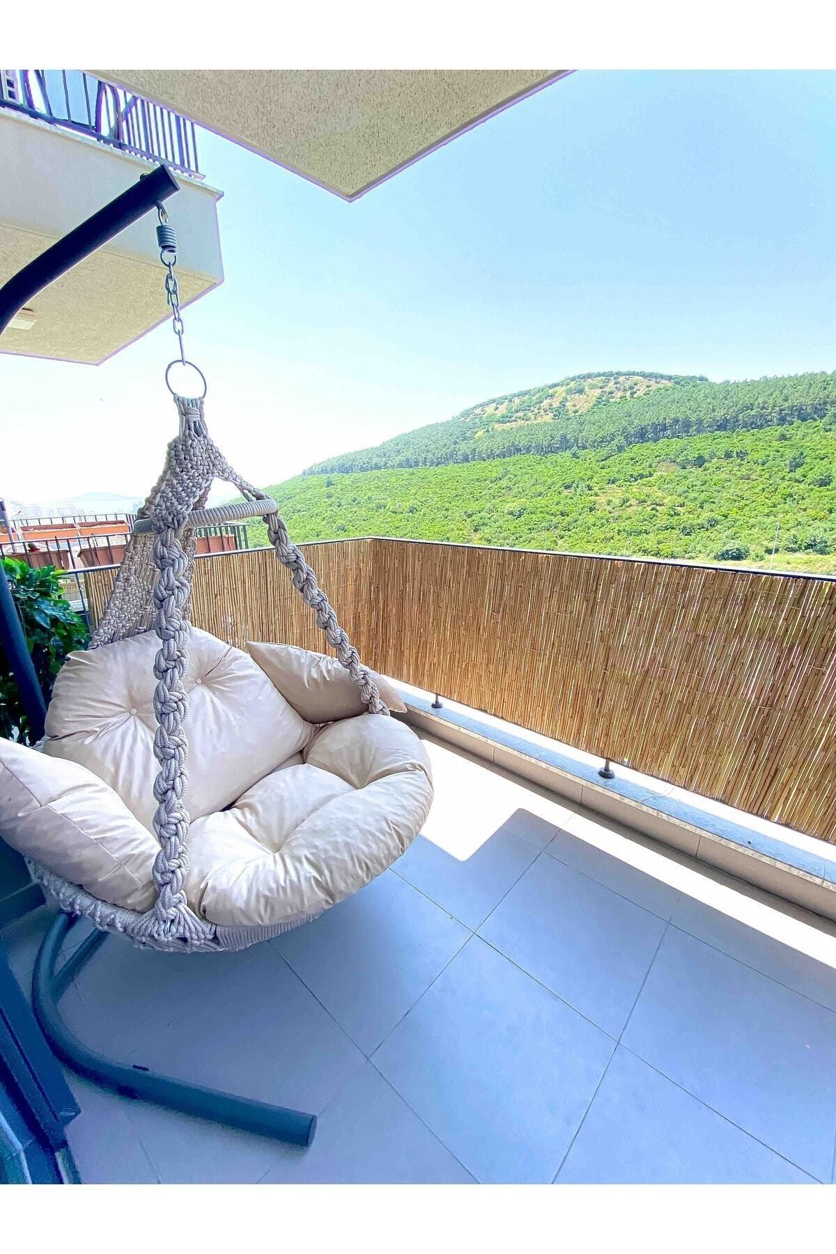 Doğal Kamış Hasır Çit 1 X5 Metre Balkon Çiti, Hasır Bambu Çit, Bahçe Çiti Ve Gölgelik 2
