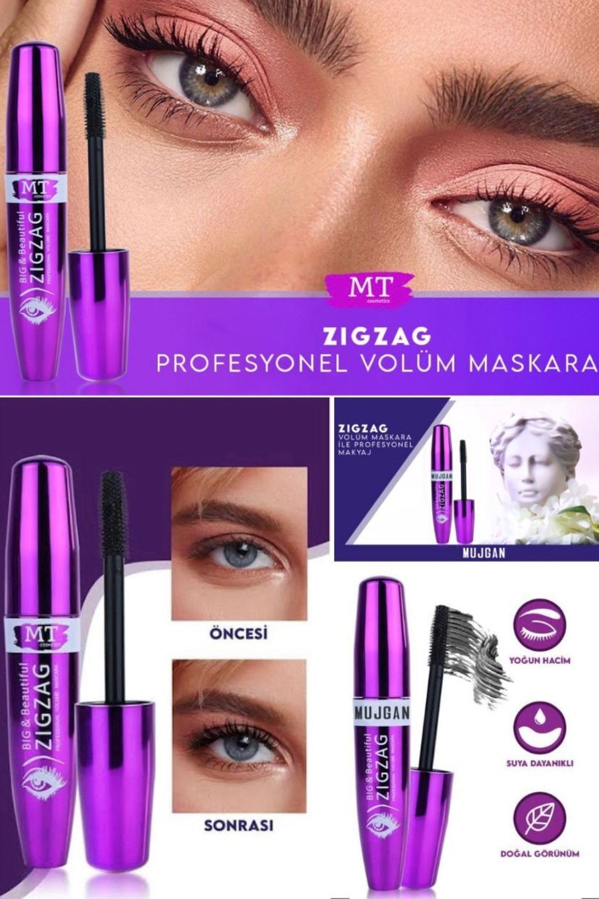Utelips-Extra Volume Adding Zigzag Mascara Attractive Dense Mascara Zigzag Feature Lasting Non-Flowing Stylish 7