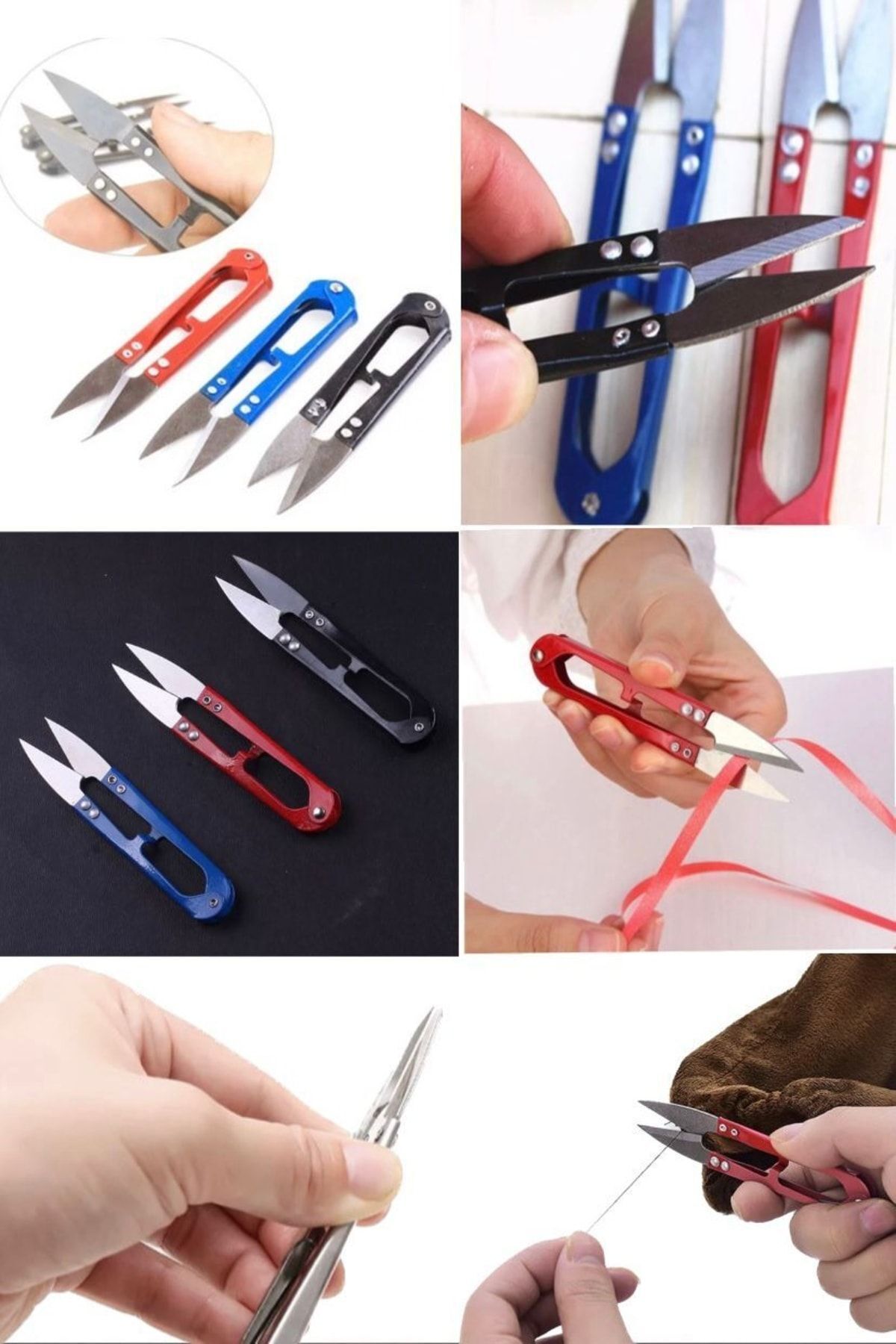Utelips-Clothes Textile Fishing Scissors Sharp Practical Scissors Steel Cross Scissors Mini Craft Scissors Finger Scissors 2