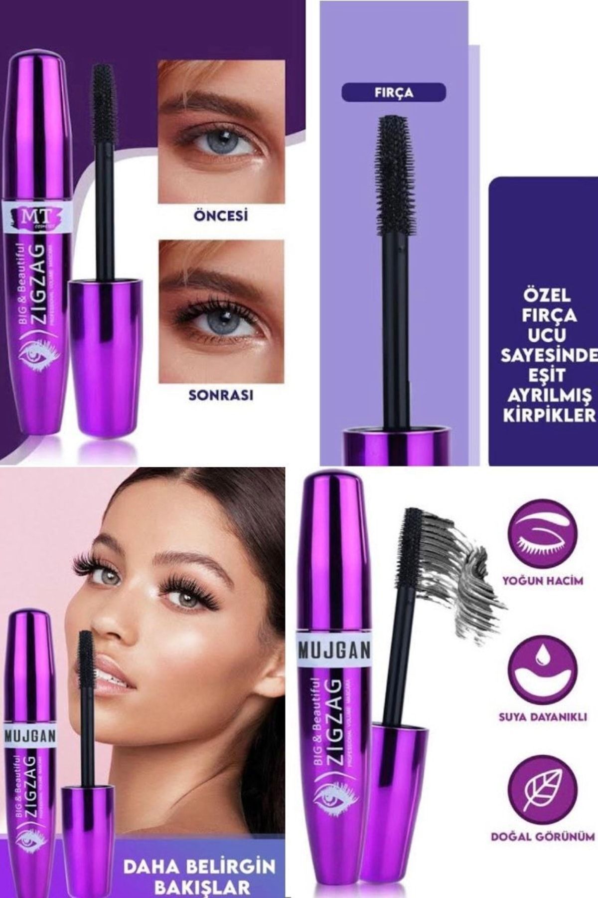 Utelips-Extra Volume Adding Zigzag Mascara Attractive Dense Mascara Zigzag Feature Lasting Non-Flowing Stylish 2