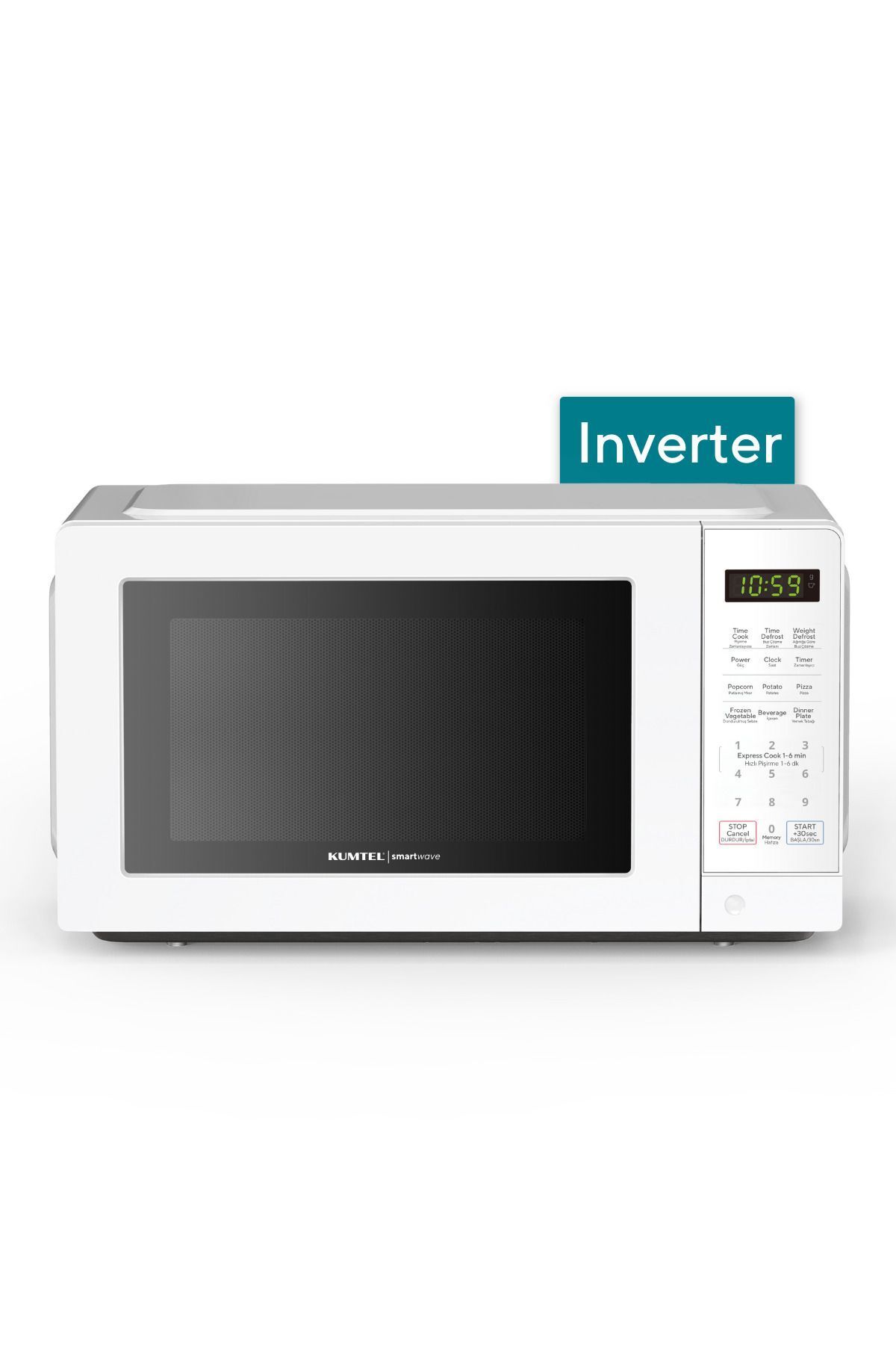 teknotrust 2 Yıl HMIN-01 Smartwave Dijital Inverter Mikrodalga Digital Yok Beyaz Modern Solo 1000 W ve Altı 20