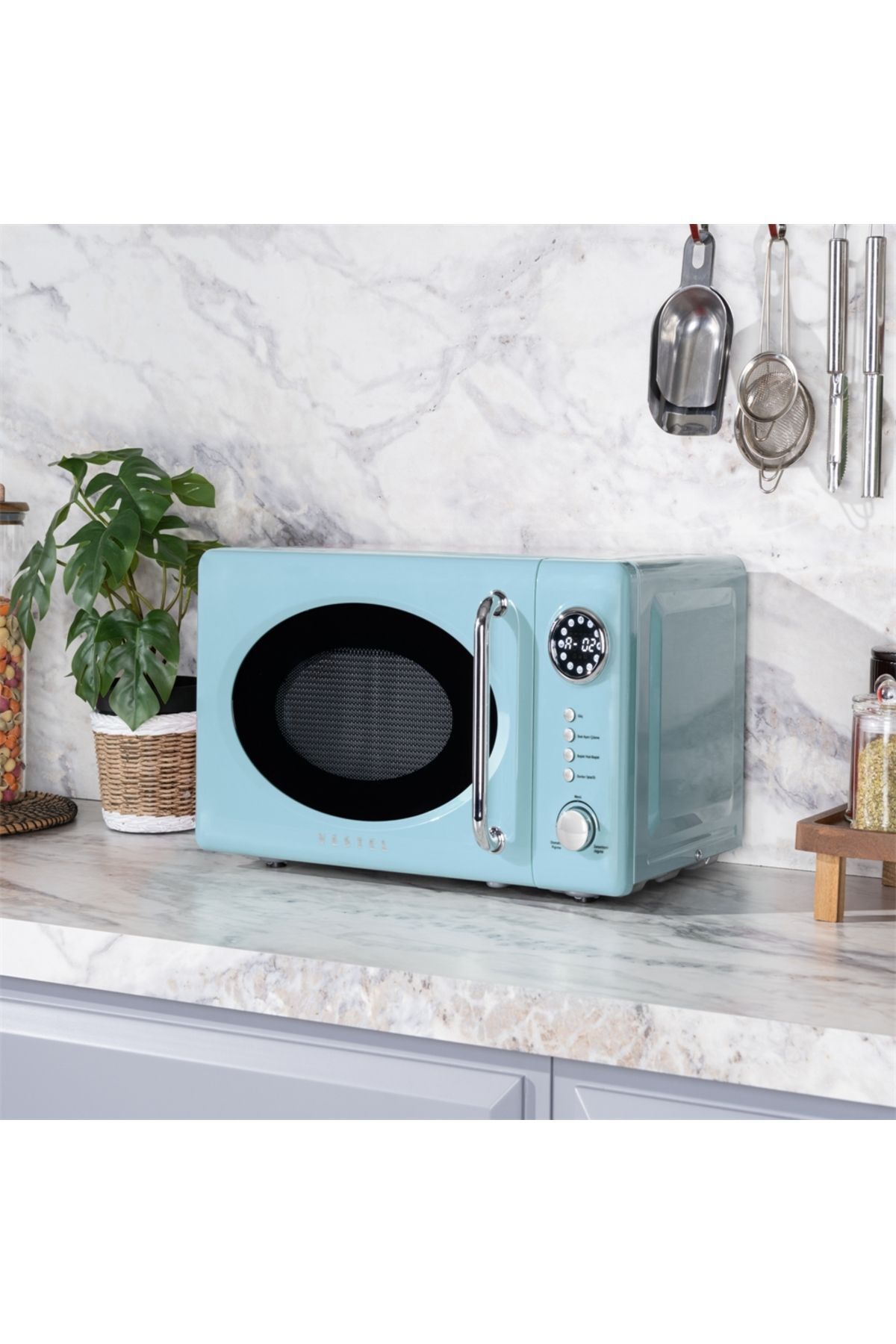 teknotrust Retro MD 20 YD Retro Düş Mavisi Mikrodalga Fırın 20 L ve altı Mavi Resmi Distribütör Garantili Digi