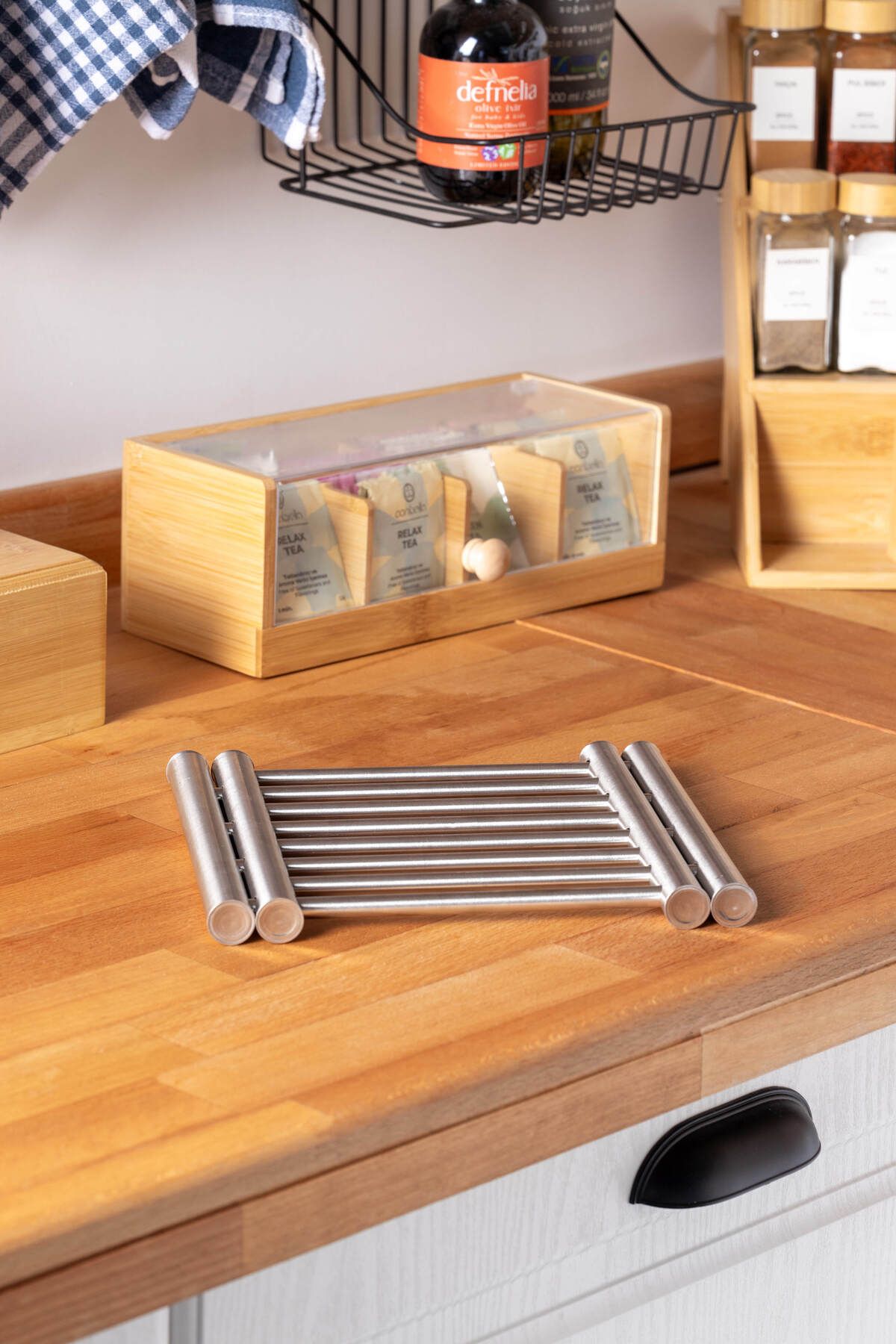 FH finehome-Steel Trivet with Adjustable Arm 4