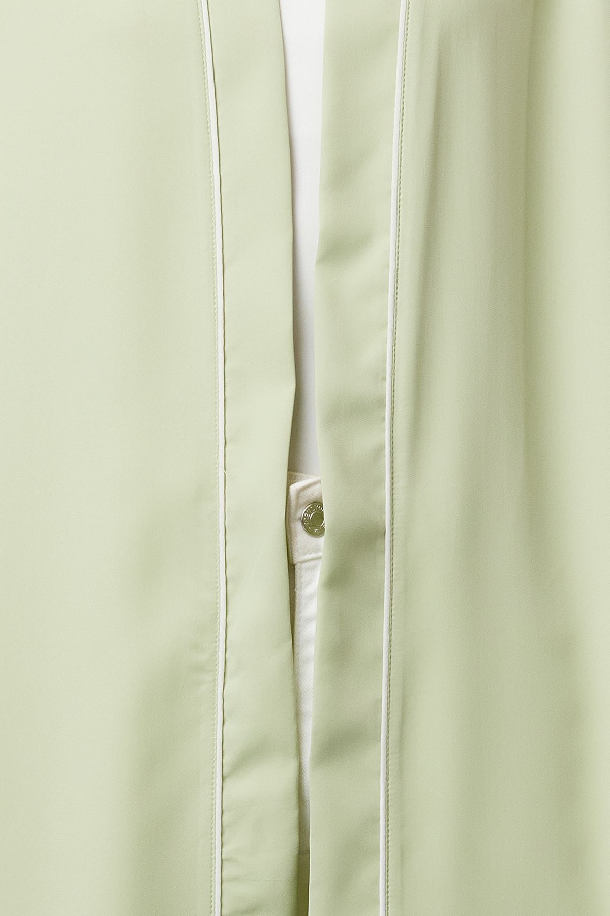 Trendyol Modest-Tkana czapka - Khaki z lamówką, szczegółowa Ferace i abaja TCTSS24KF00042 3