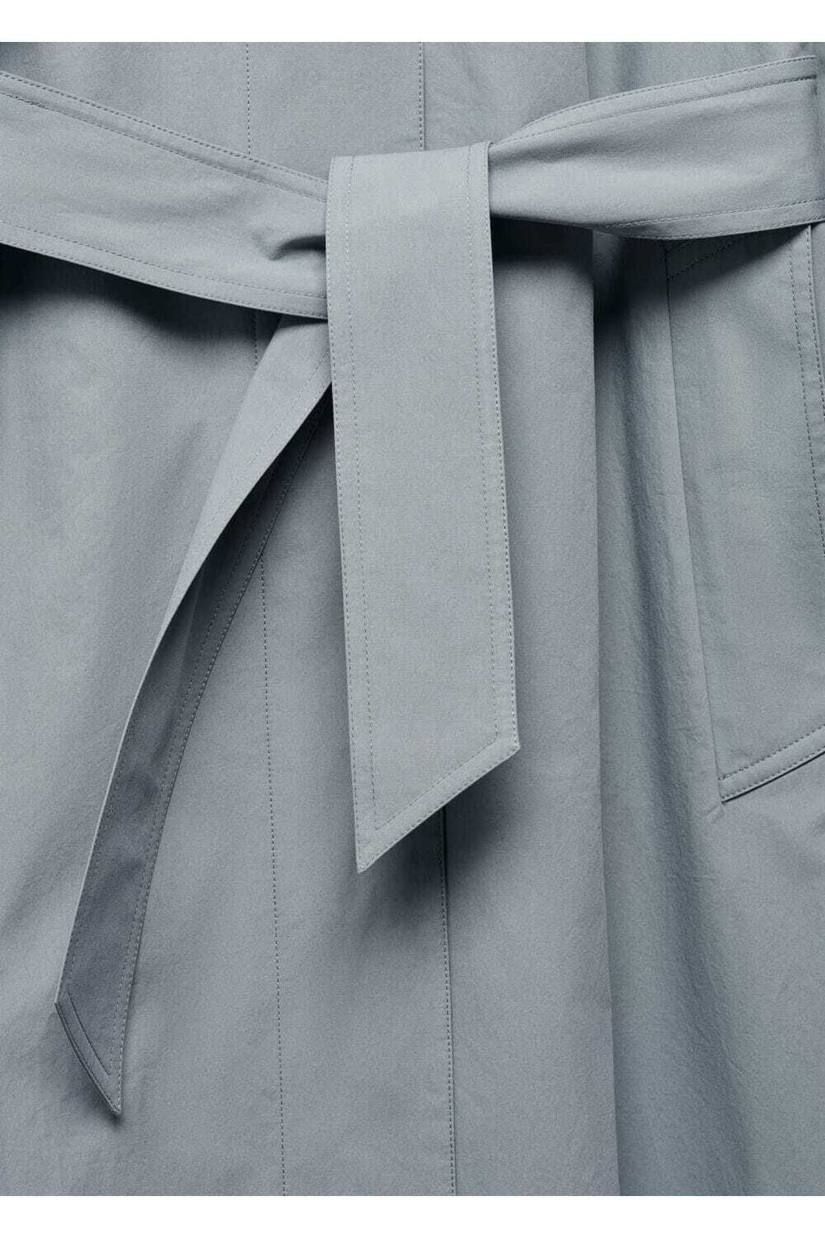 MANGO Woman-Trench din bumbac cu curea 8