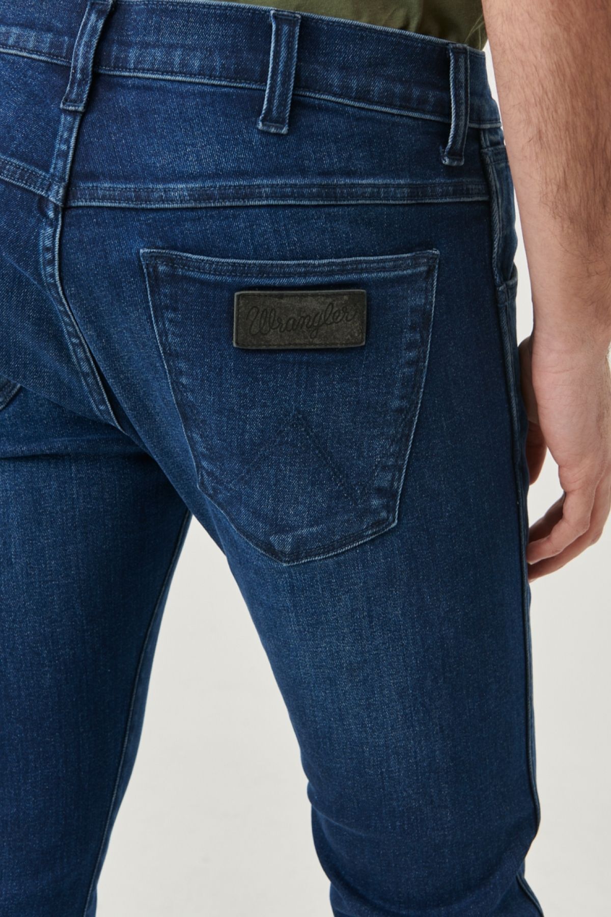 شلوار جین آبی مردانه پنبه ای اسکینی Wrangler