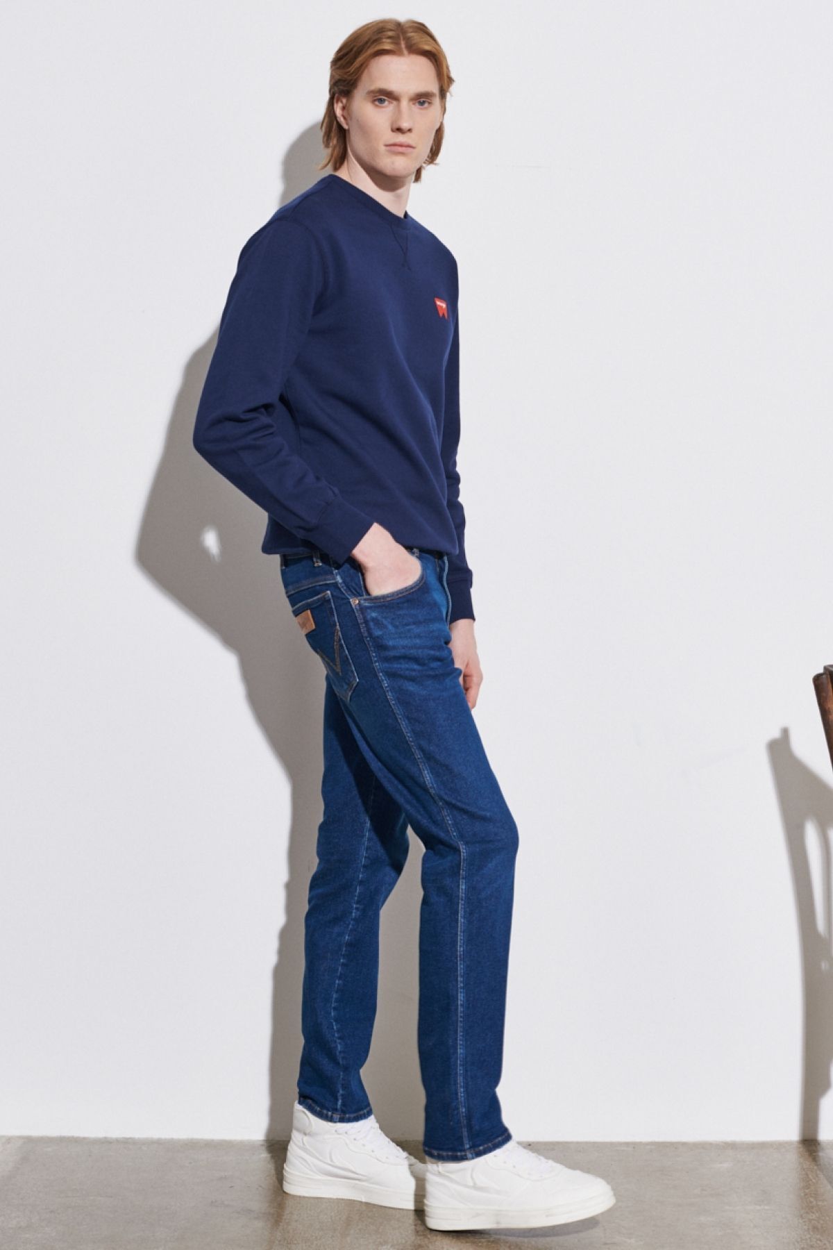 شلوار جین آبی مردانه تگزاس باریک و انعطاف پذیر کمر معمولی Wrangler