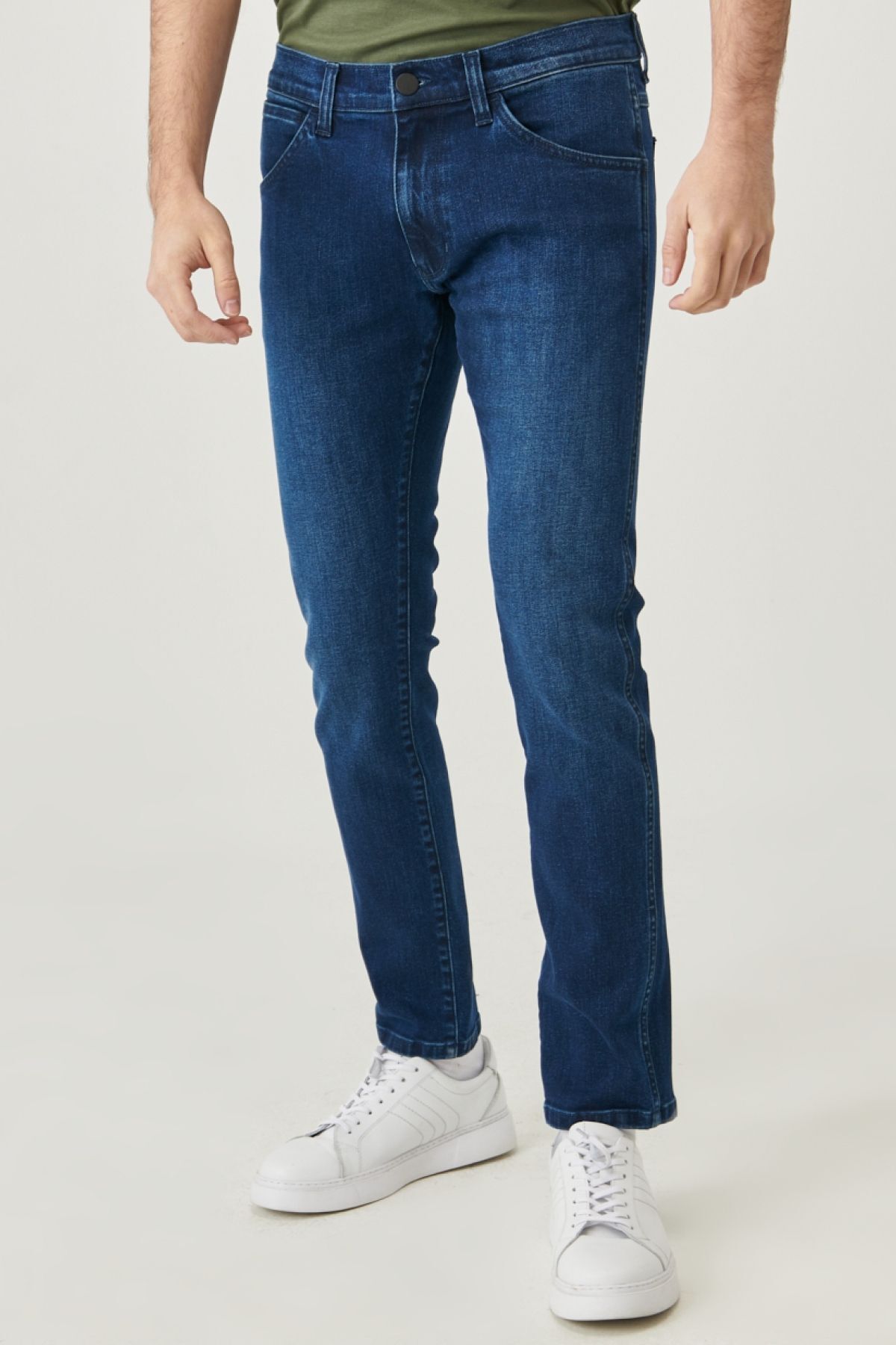 شلوار جین آبی مردانه پنبه ای اسکینی Wrangler