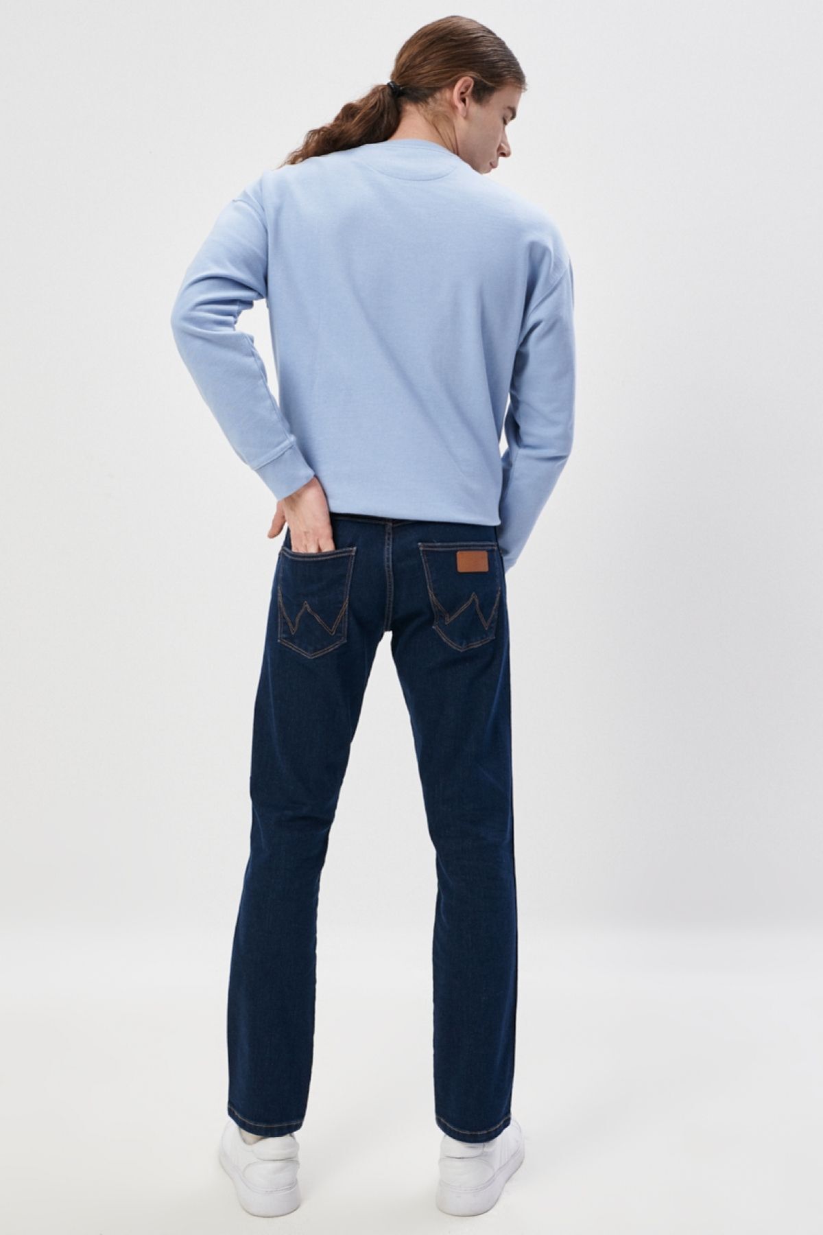 شلوار جین سبز مردانه انعطاف پذیر کمر باریک Wrangler