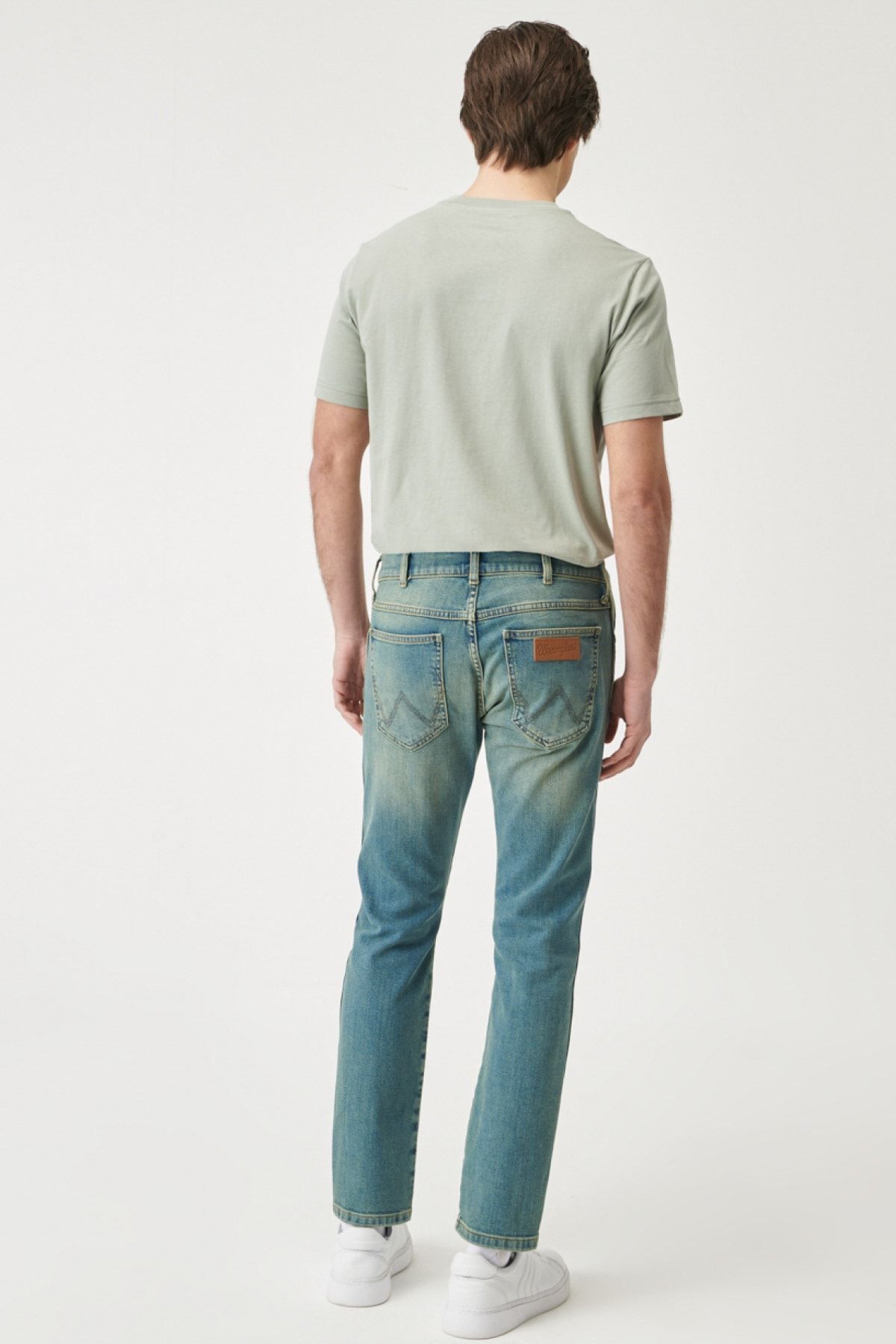شلوار جین خاکستری مردانه LARSTON SLIM TAPEED CAERTOL NORMAL BAIST قابل انعطاف ژان Wrangler