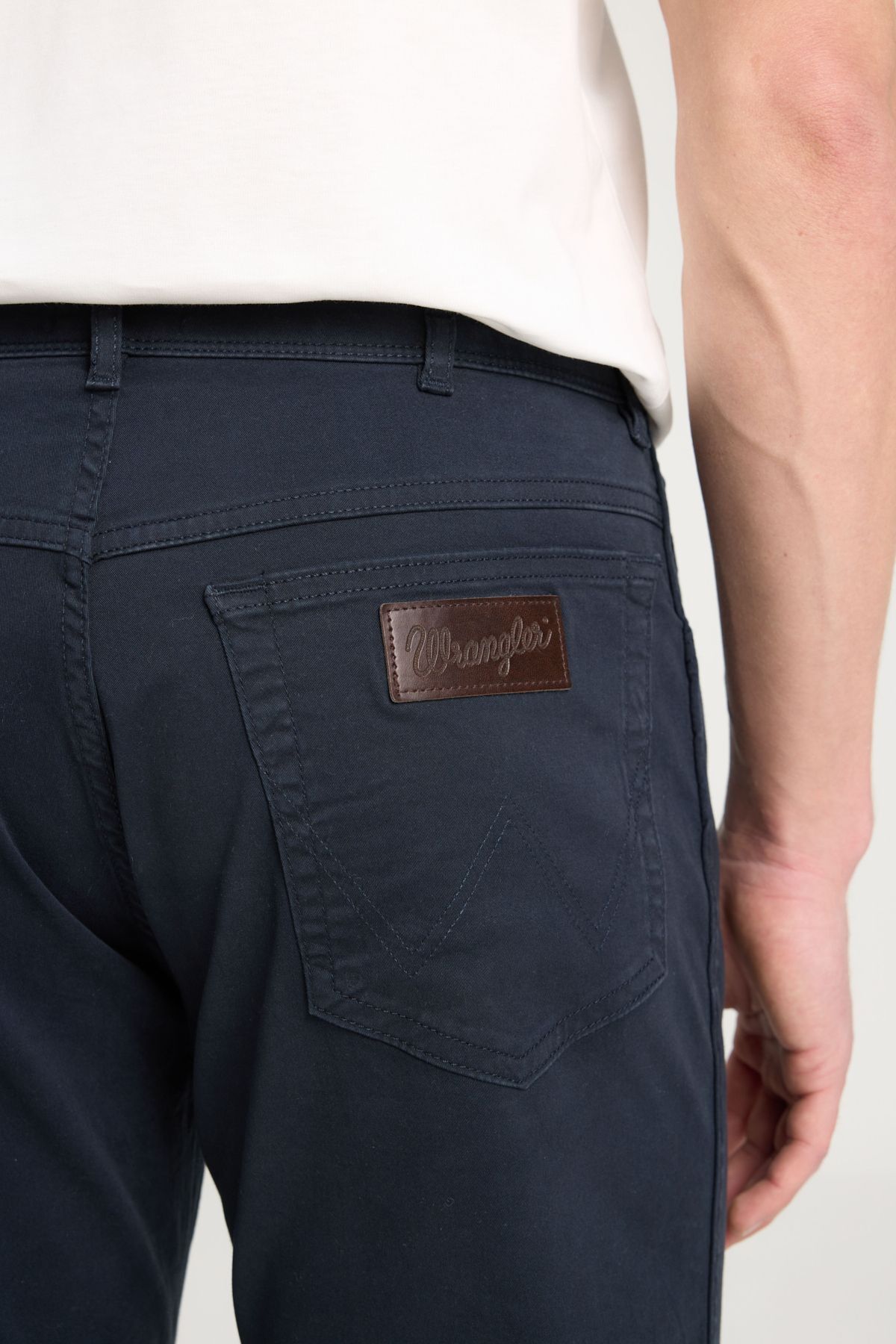 شلوار جین آبی مردانه Flash Straight Cuting Normal Bel Texas Navy Blue Pants قابل انعطاف Wrangler