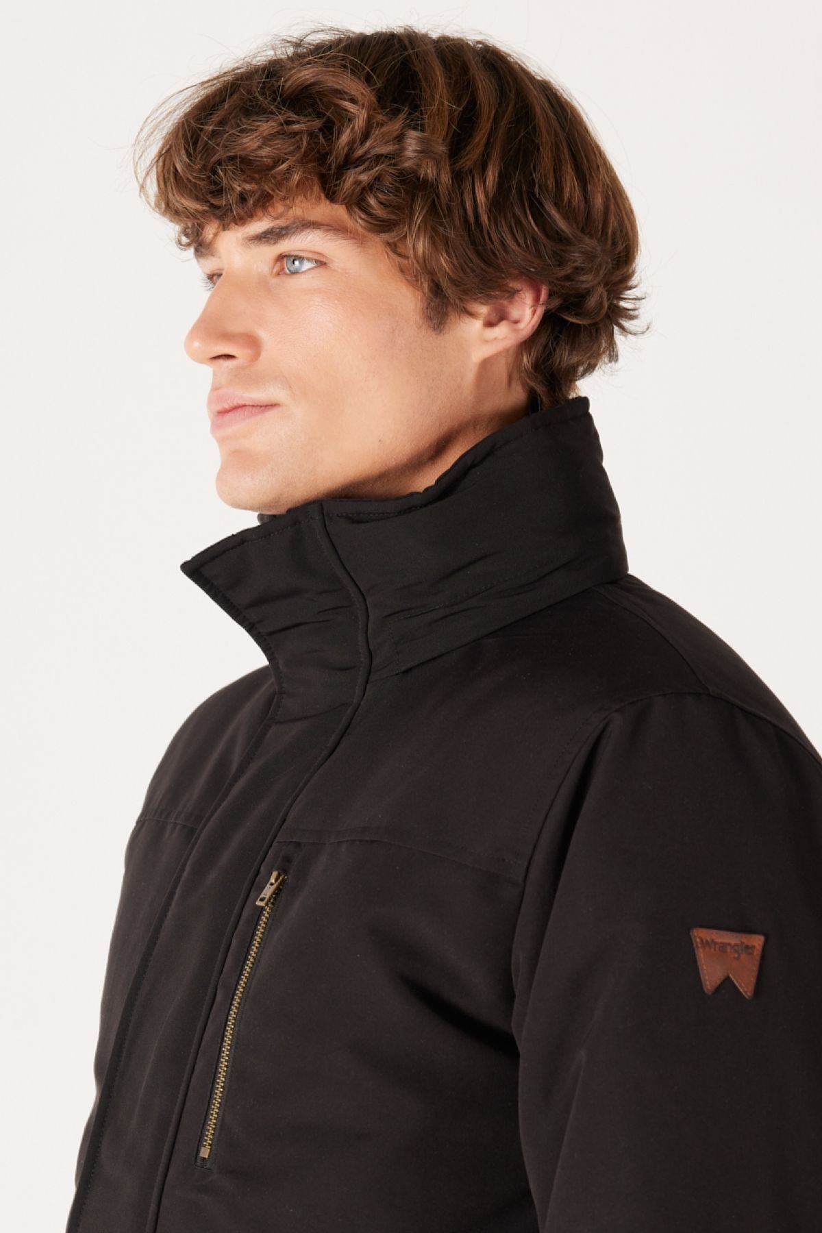 کت مشکی مردانه سیاه به طور منظم مناسب و معمولی پارک سفید با کاپوت Wrangler