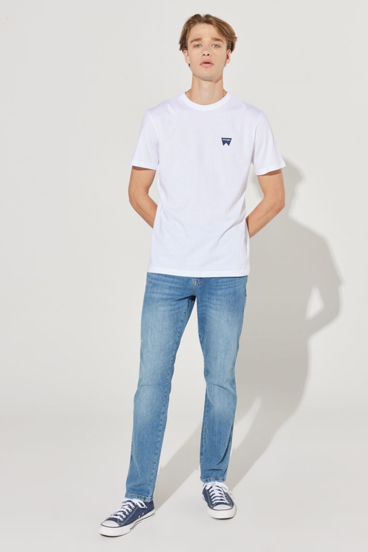 شلوار جین سبز مردانه تگزاس باریک و برش کمر آبی انعطاف پذیر Wrangler
