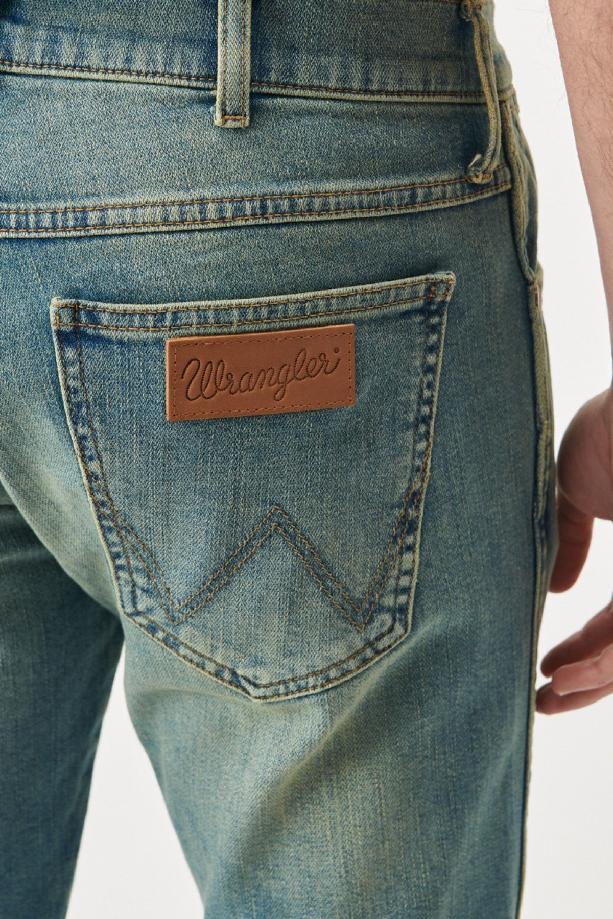 شلوار جین خاکستری مردانه LARSTON SLIM TAPEED CAERTOL NORMAL BAIST قابل انعطاف ژان Wrangler