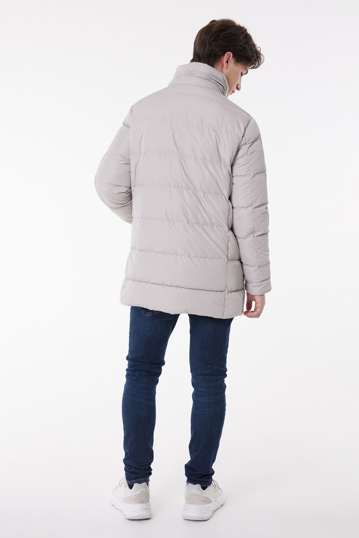 Lee-Standardní střih Regular Cut Stand Collar Off White Puffer Jacket 6