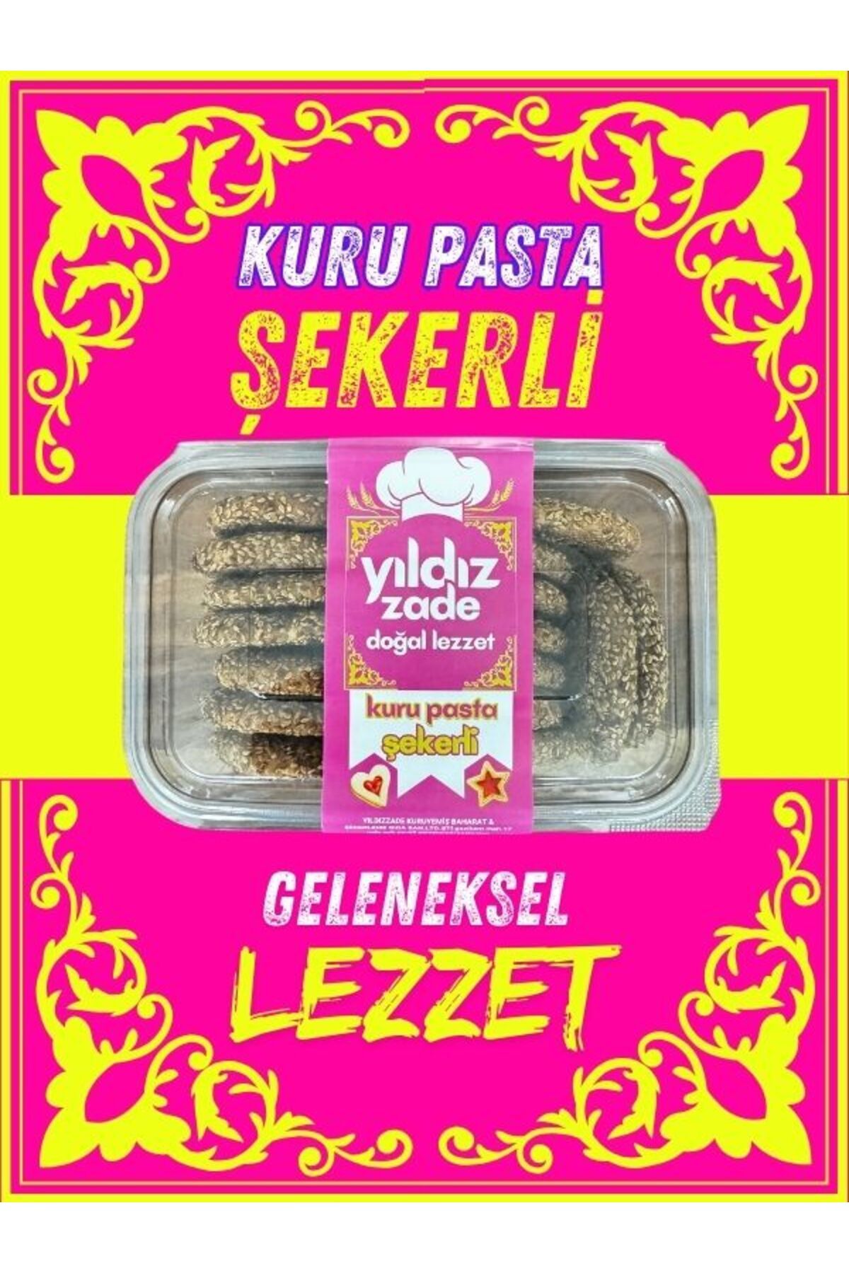 yıldızzade kuru pasta 300 gr susamlı enfes lezzet