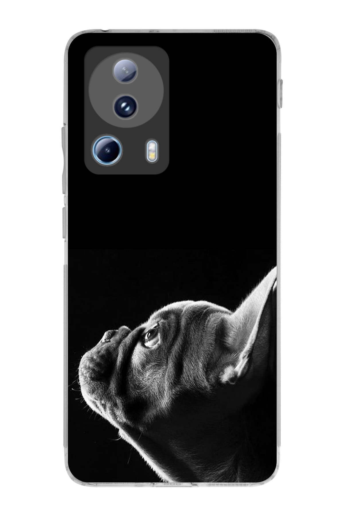 Xiaomi Mi 13 Lite ile Uyumlu Köpek 1 Kamera Korumalı Şeffaf Kılıf