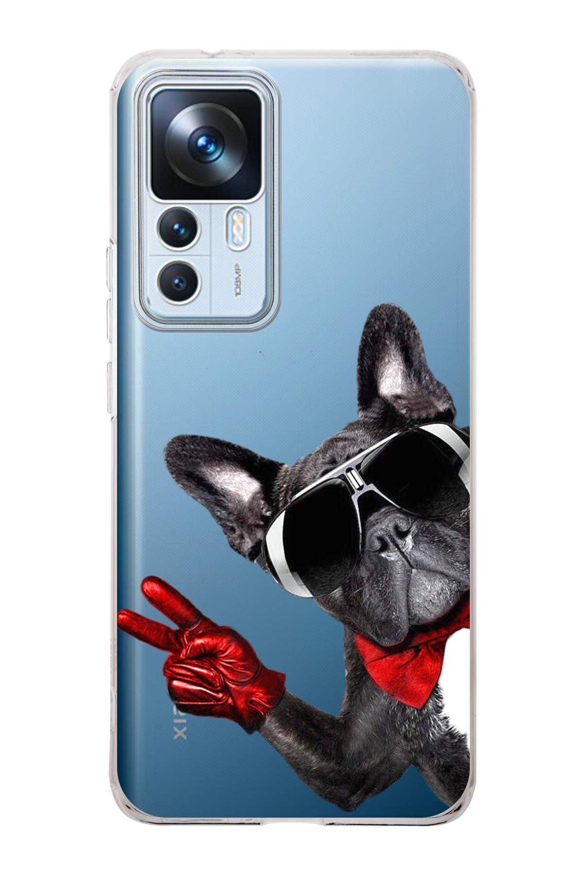 Xiaomi Mi 12T ile Uyumlu Köpek 2 Kamera Korumalı Şeffaf Kılıf