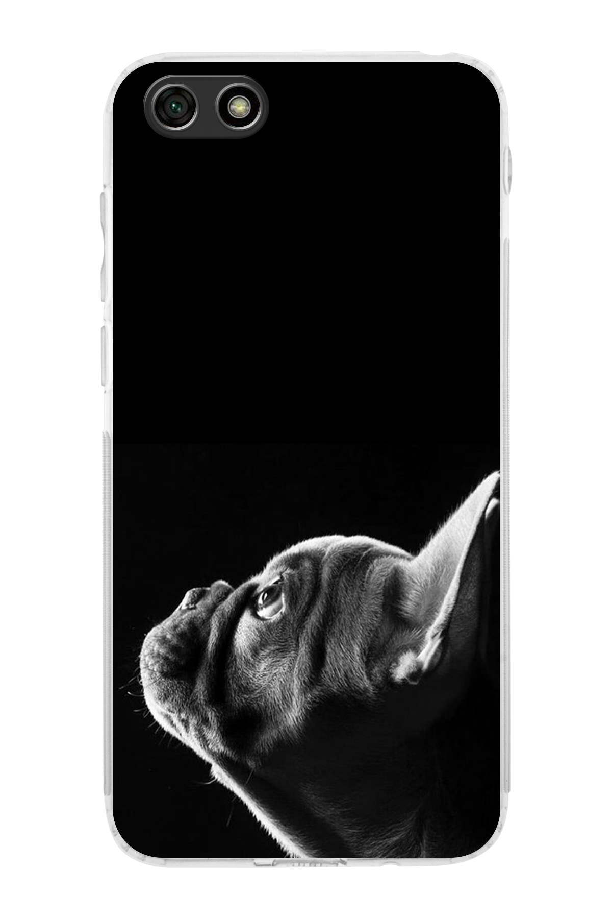 Huawei Y5 2018 ile Uyumlu Köpek 1 Kamera Korumalı Şeffaf Kılıf