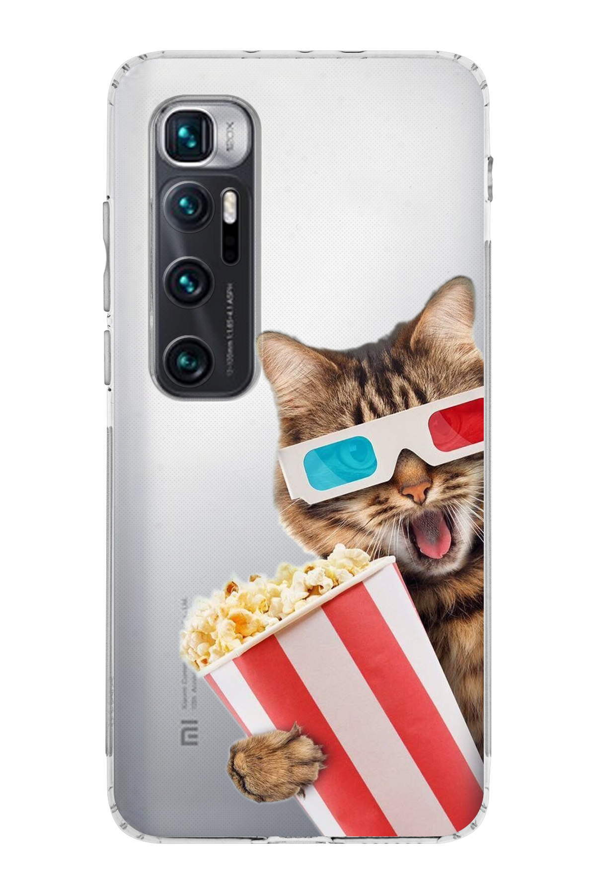 Xiaomi Mi 10 Pro ile Uyumlu Kedi 1 Kamera Korumalı Şeffaf Kılıf