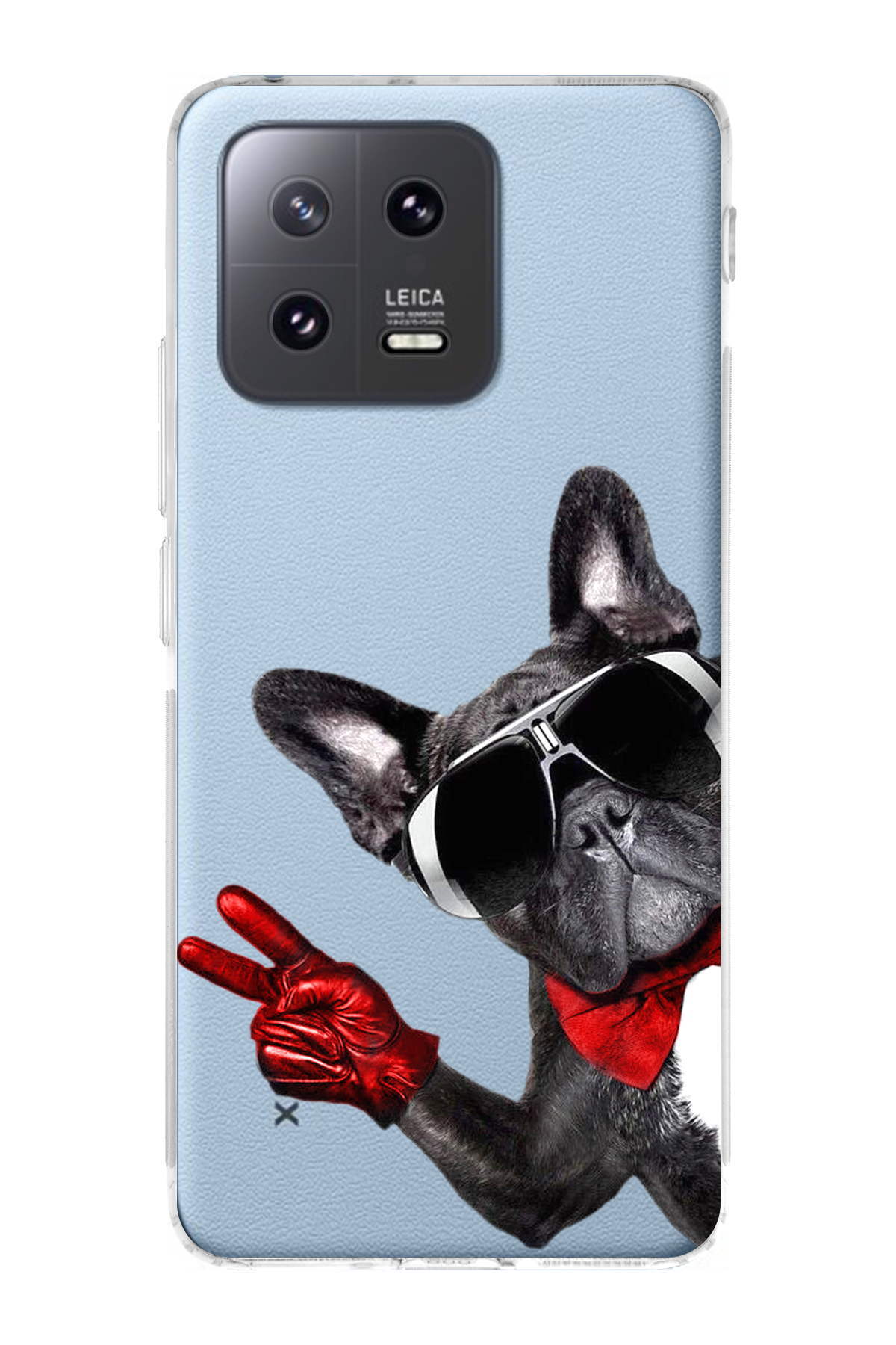 Xiaomi Mi 13 Pro ile Uyumlu Köpek 2 Kamera Korumalı Şeffaf Kılıf