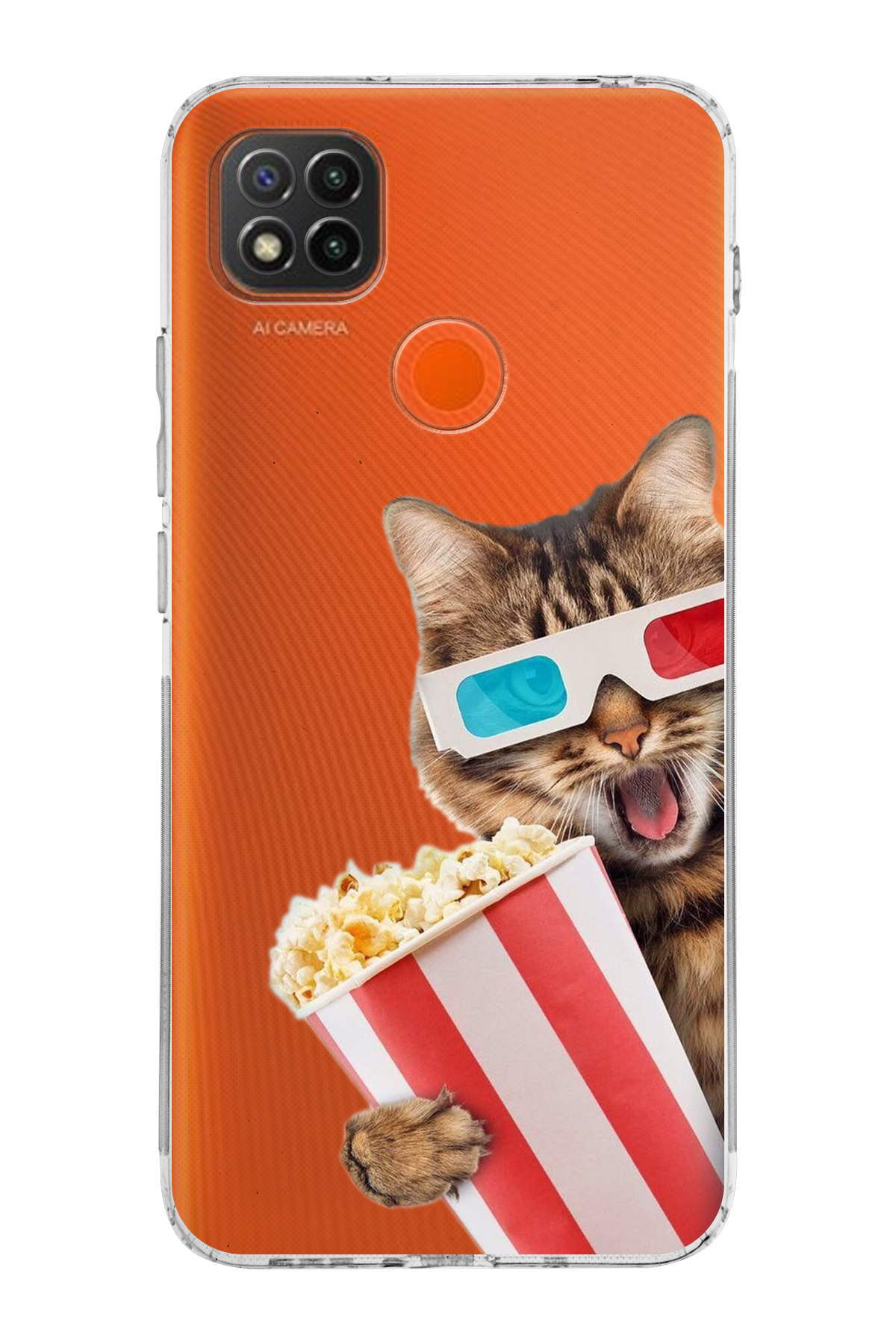 Xiaomi Redmi 10 2022 ile Uyumlu Kedi 1 Kamera Korumalı Şeffaf Kılıf