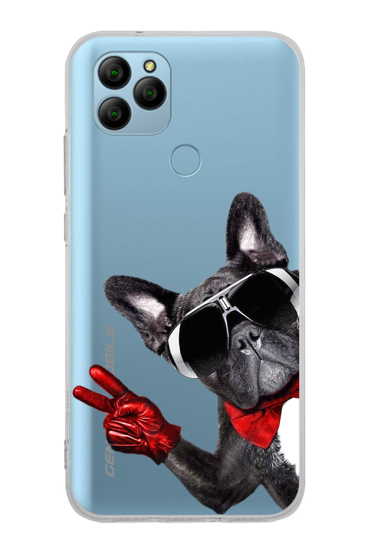 General Mobile GM 21 ile Uyumlu Köpek 2 Kamera Korumalı Şeffaf Kılıf