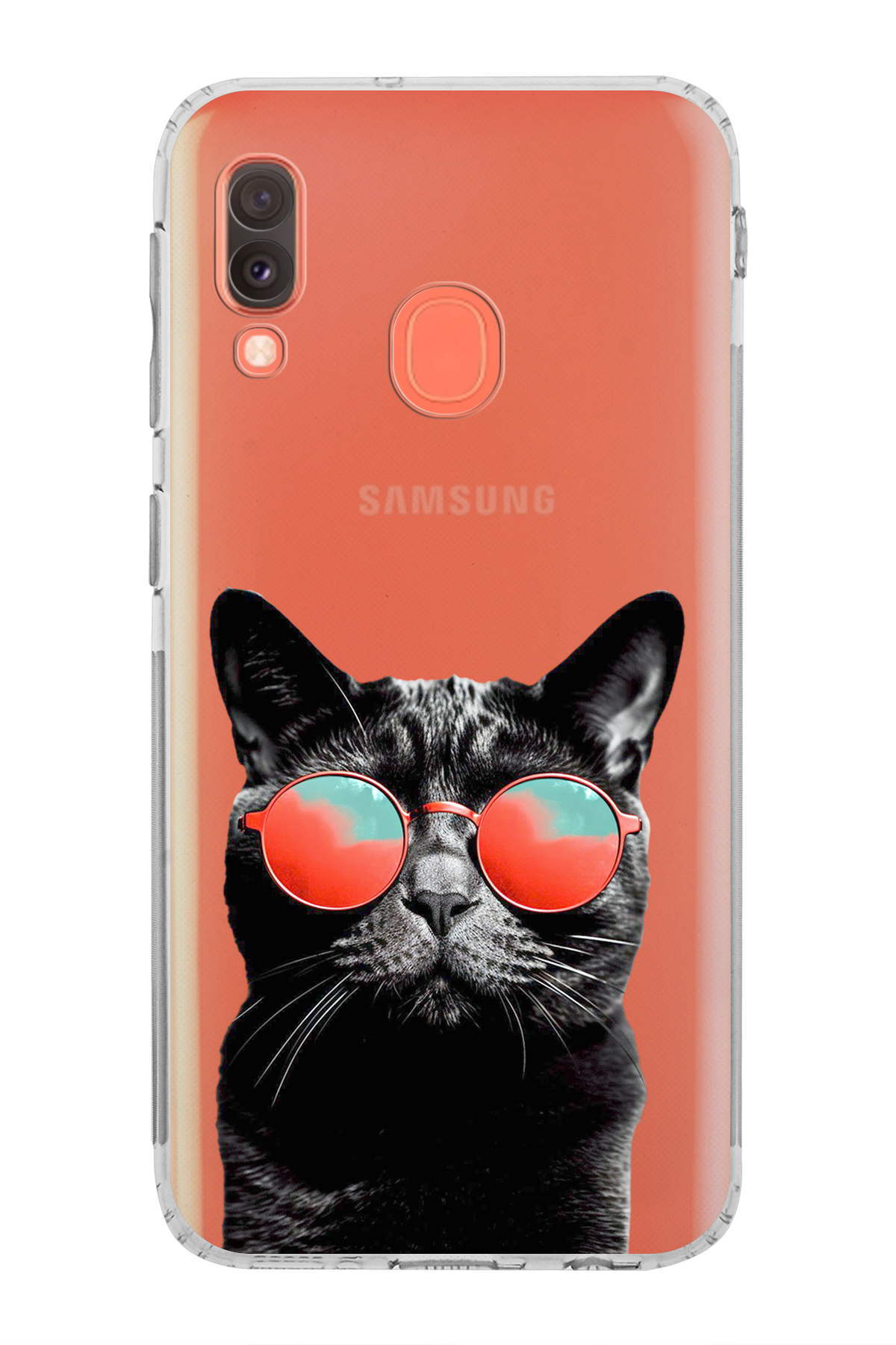 Samsung Galaxy A20e ile Uyumlu Kedi 3 Kamera Korumalı Şeffaf Uyumlu