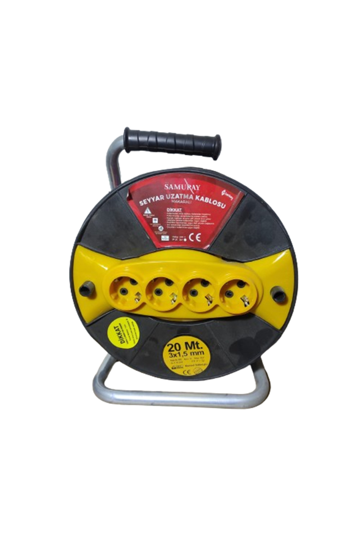 SAMURAY Makaralı Seyyar Uzatma Kablo ( 3 x 1.5 / 20 Metre )