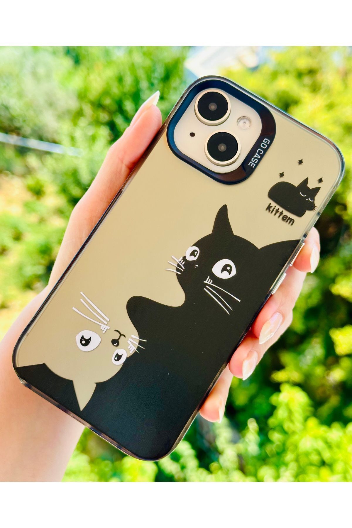 Go Aksesuar-حافظة من السيليكون المعدني الكهربائي المتوافق مع هاتف Iphone 14 Plus و15 Plus ولا تترك بصمات الأصابع 4